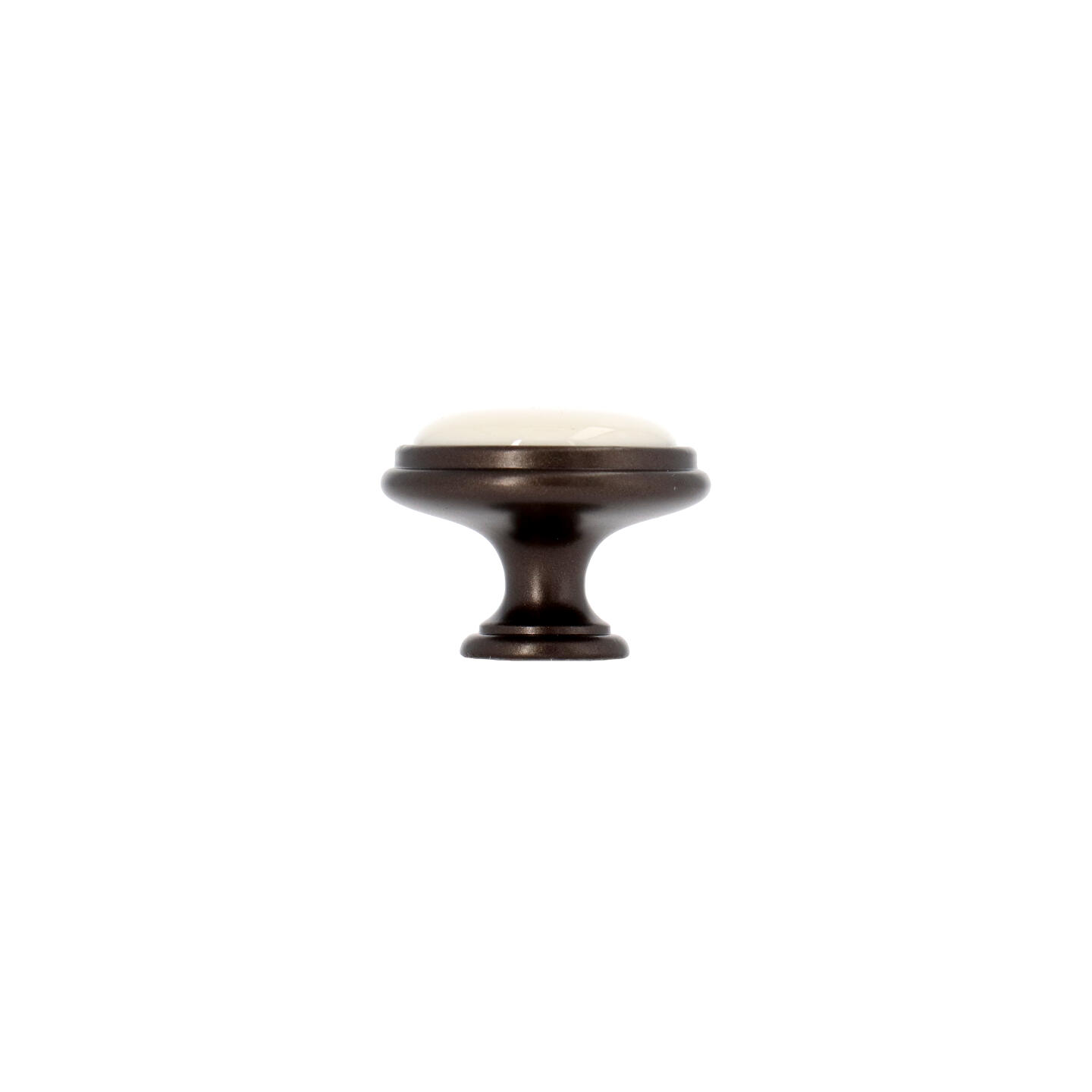 Pomolo per mobili - Alucover brown - Lega di Zinco / Porcellana - Stile Classico - 0x27x0mm - immagine 2