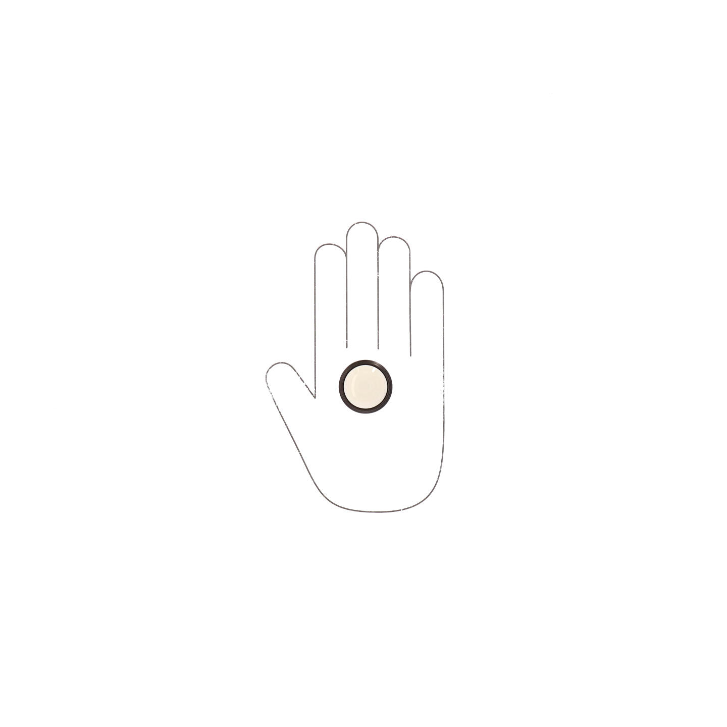 Pomolo per mobili - Alucover brown - Lega di Zinco / Porcellana - Stile Classico - 0x27x0mm - immagine 4