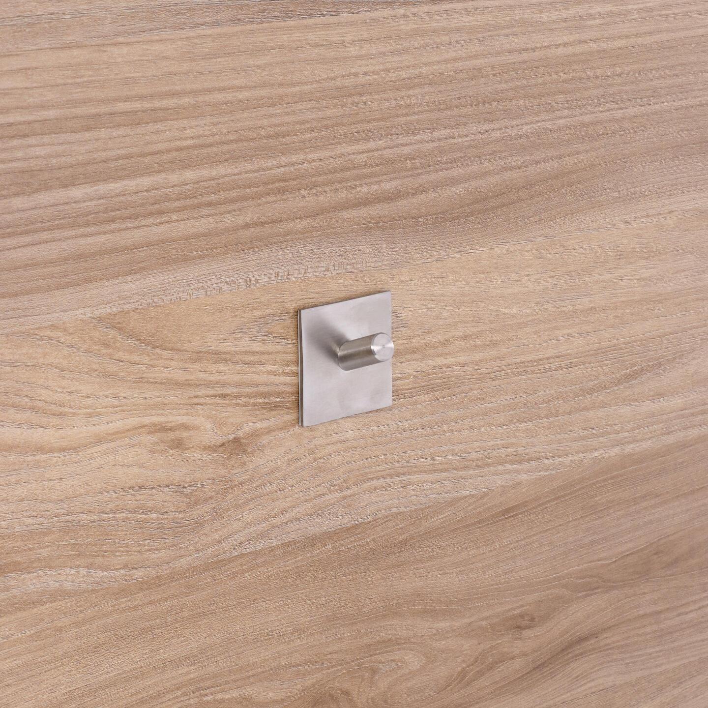 Appendiabiti - Acciaio inox satinato - Acciaio inox - Stile Contemporaneo - 50x27x50mm - immagine 5