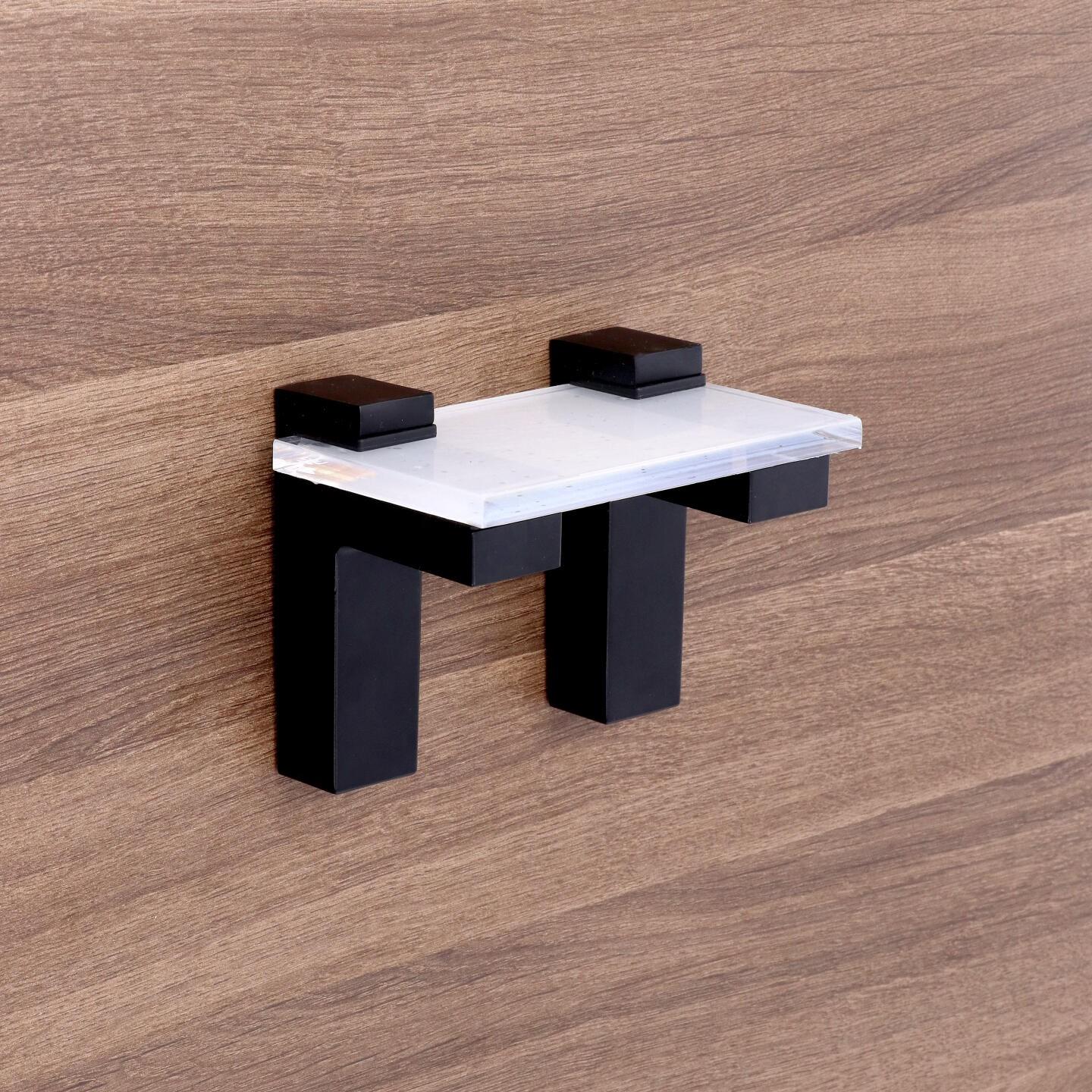 Reggimensola - Laccato nero matt - Lega di Zinco - Stile Contemporaneo - 78x84x29mm - immagine 5