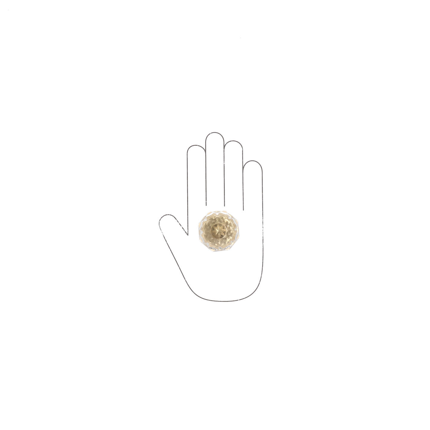 Pomolo per mobili - Placcato oro - Lega di Zinco / Cristalli - Stile Luxury - 45x43x0mm - immagine 4