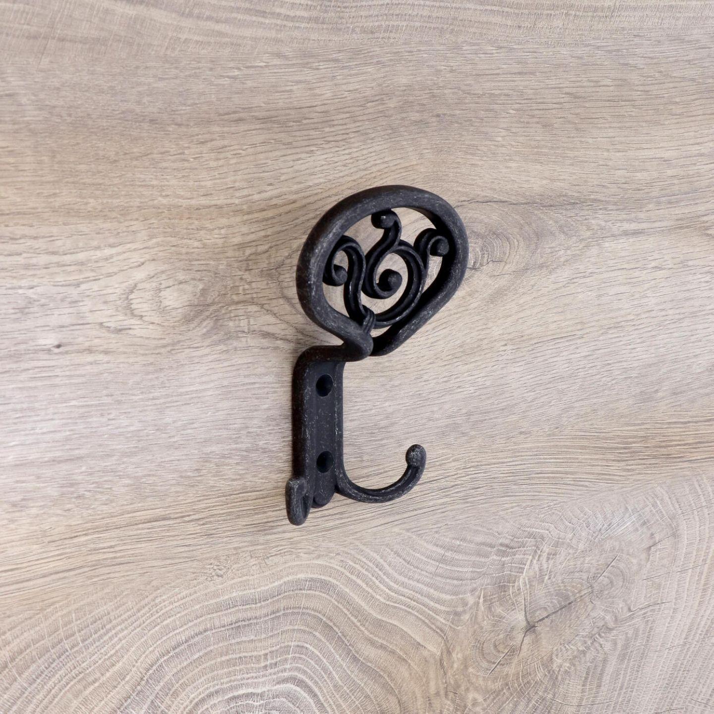 Appendiabiti - Vintage ferro nero - Lega di Zinco - Stile Classico - 85x138x50mm - immagine 5