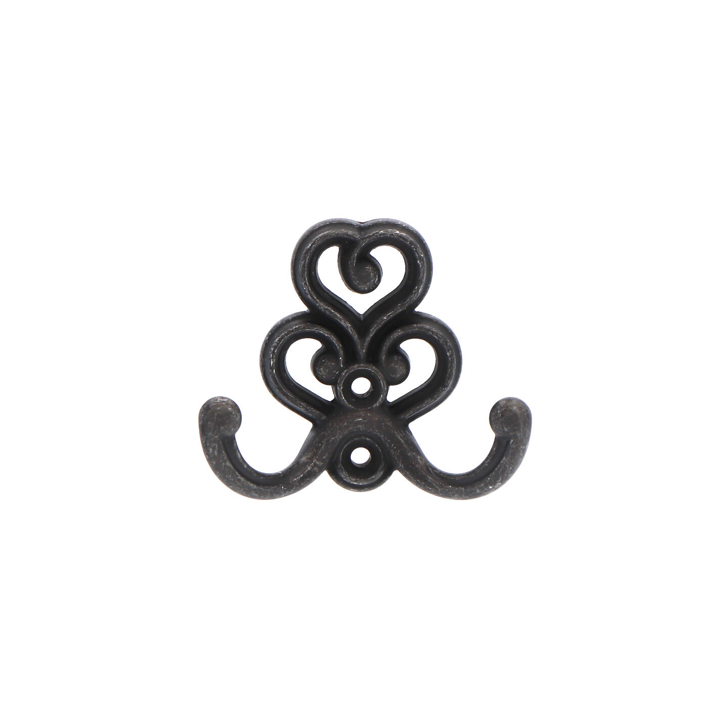 Appendiabiti - Vintage ferro nero - Lega di Zinco - Stile Classico - 73x62x30mm - immagine 2