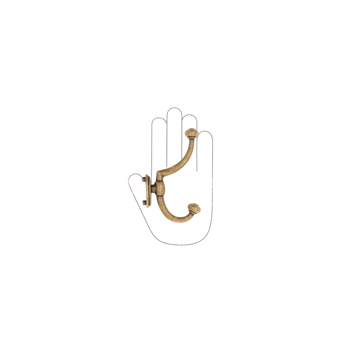 Appendiabiti - Antica Firenze - Lega di Zinco - Stile Classico - 75x130x21mm - immagine 4