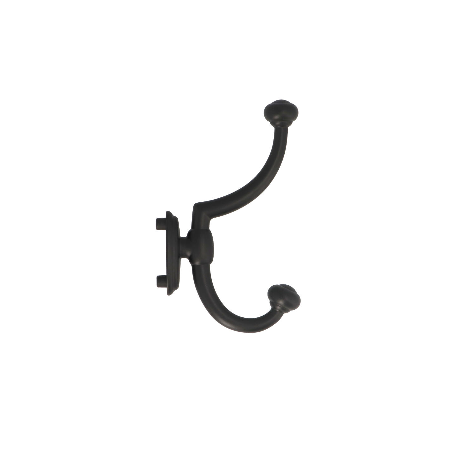 Appendiabiti - Laccato nero matt - Lega di Zinco - Stile Classico - 75x130x21mm - immagine 3