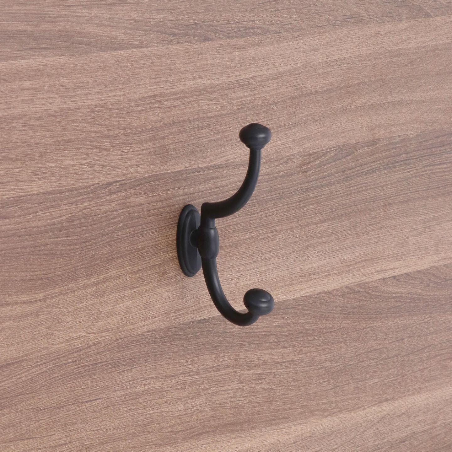 Appendiabiti - Laccato nero matt - Lega di Zinco - Stile Classico - 75x130x21mm - immagine 5