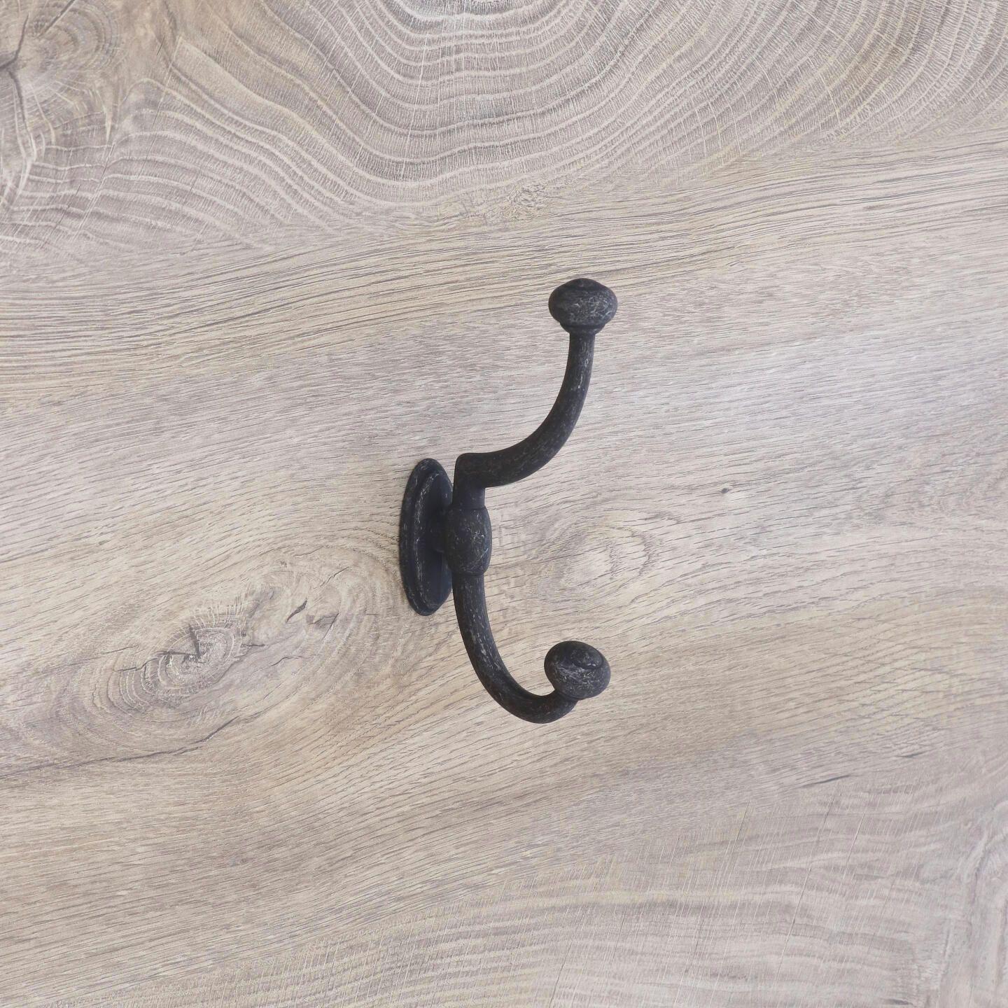 Appendiabiti - Vintage ferro nero - Lega di Zinco - Stile Classico - 75x130x21mm - immagine 5