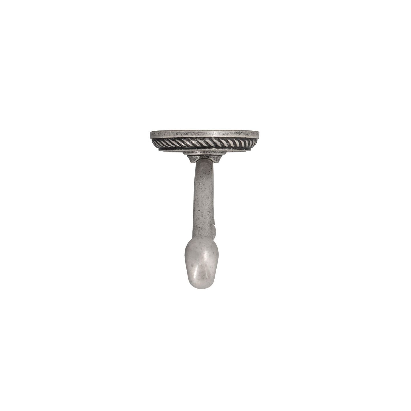 Appendiabiti - Argento vecchio brillante - Lega di Zinco - Stile Classico - 80x115x58mm - immagine 2
