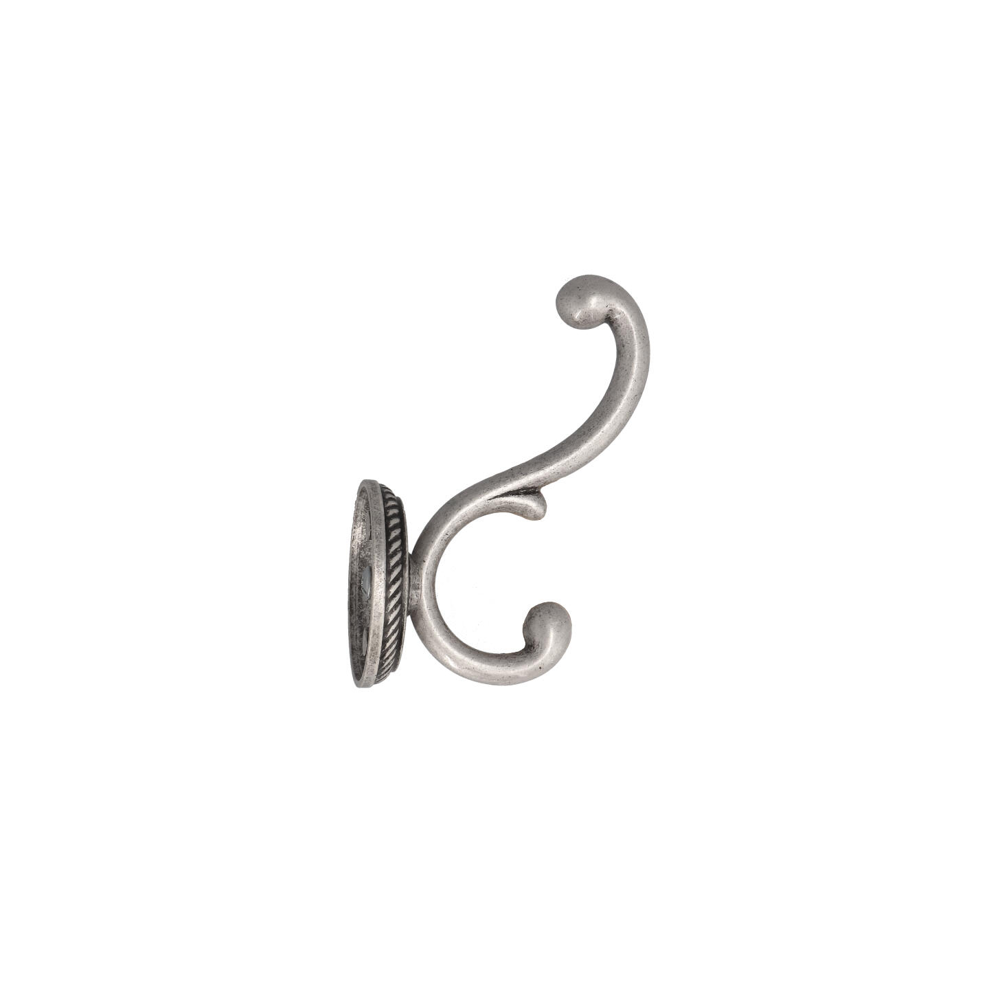 Appendiabiti - Argento vecchio brillante - Lega di Zinco - Stile Classico - 80x115x58mm - immagine 3