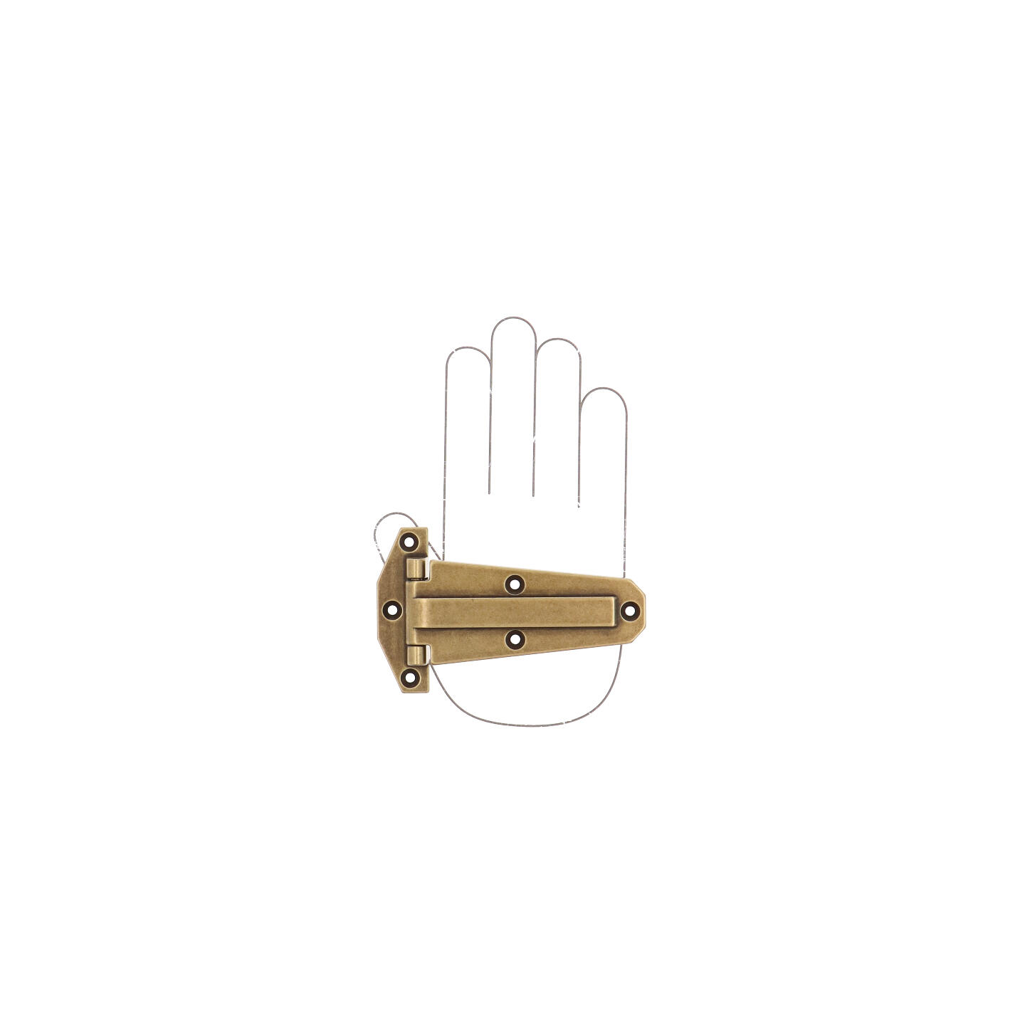Cerniera decorativa - Antica Firenze - Lega di Zinco - Stile Contemporaneo - 124x25x77mm - immagine 4