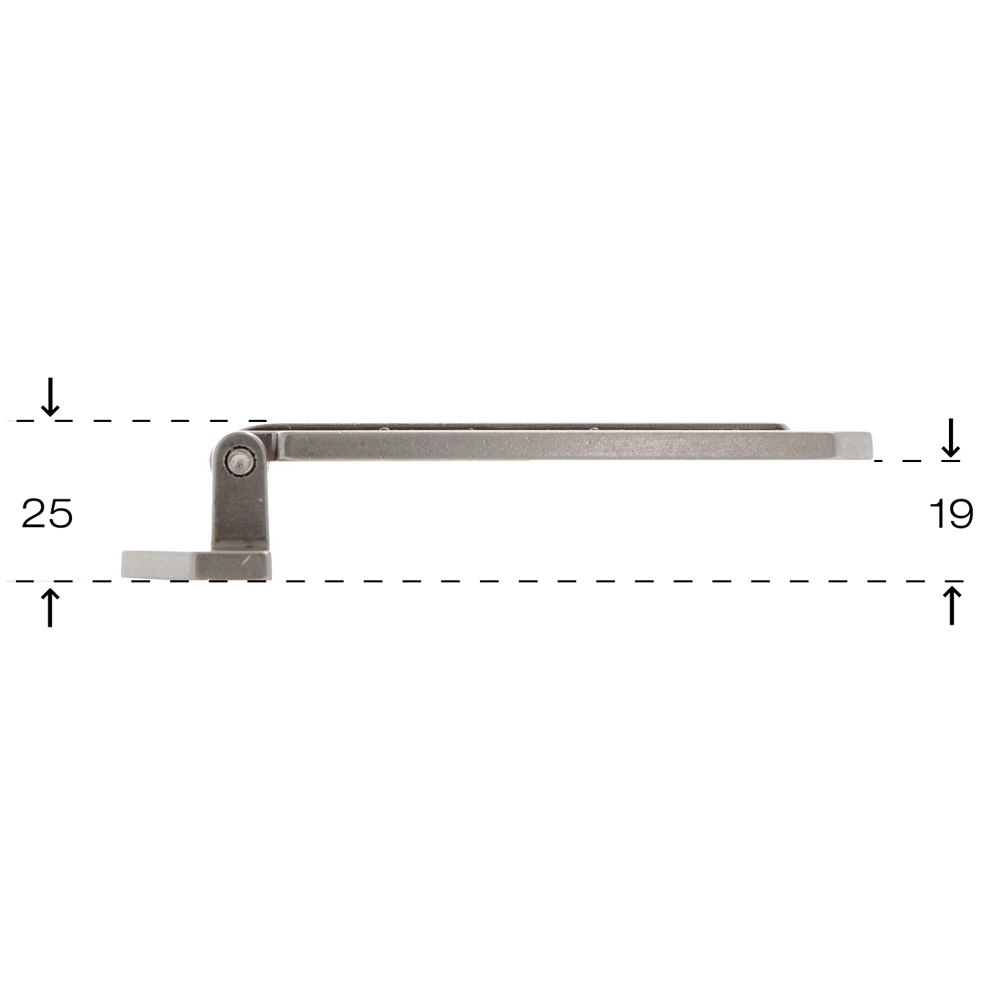 Cerniera decorativa - Vintage nickel - Lega di Zinco - Stile Contemporaneo - 124x25x77mm - immagine 2
