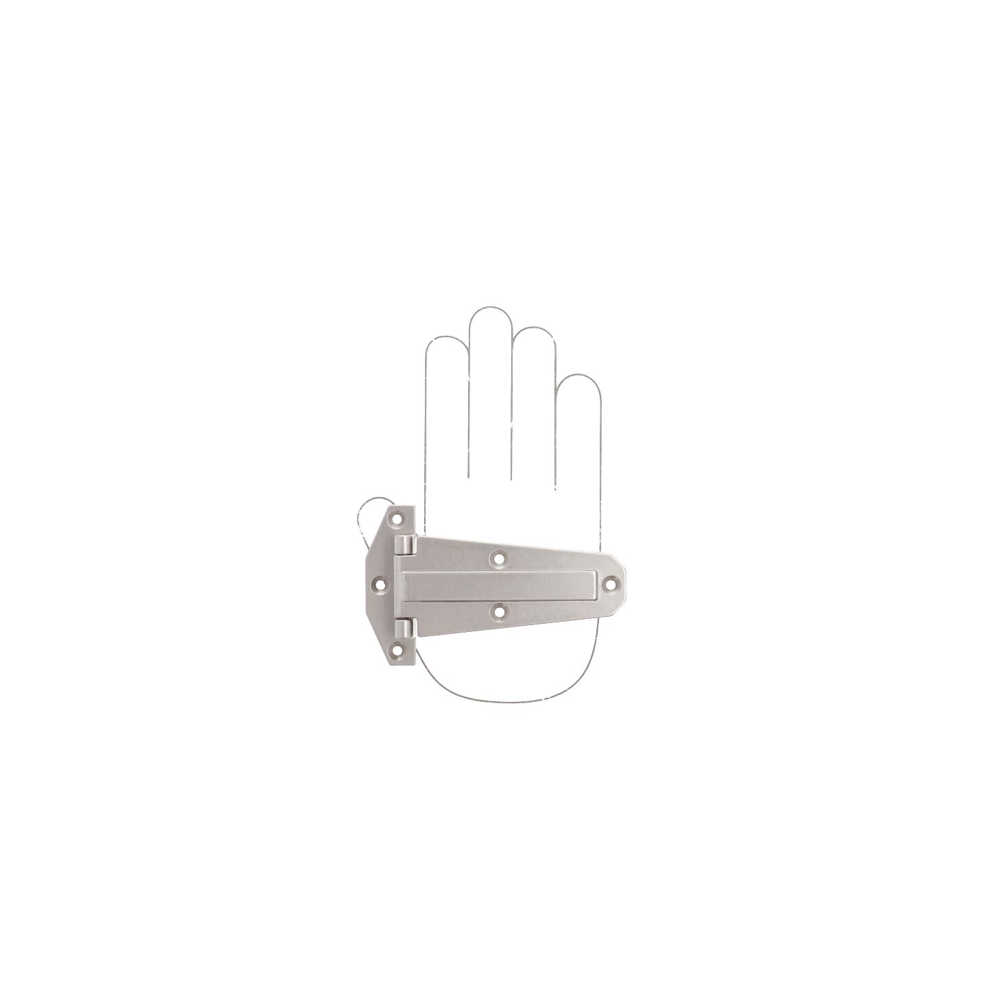 Cerniera decorativa - Vintage nickel - Lega di Zinco - Stile Contemporaneo - 124x25x77mm - immagine 4