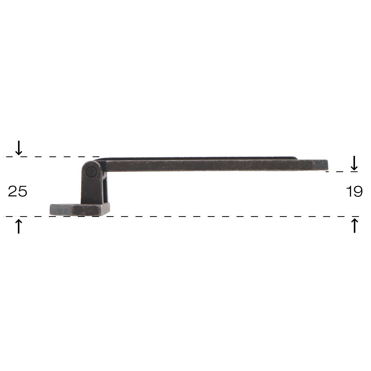 Cerniera decorativa - Vintage ferro nero - Lega di Zinco - Stile Contemporaneo - 124x25x77mm - immagine 2