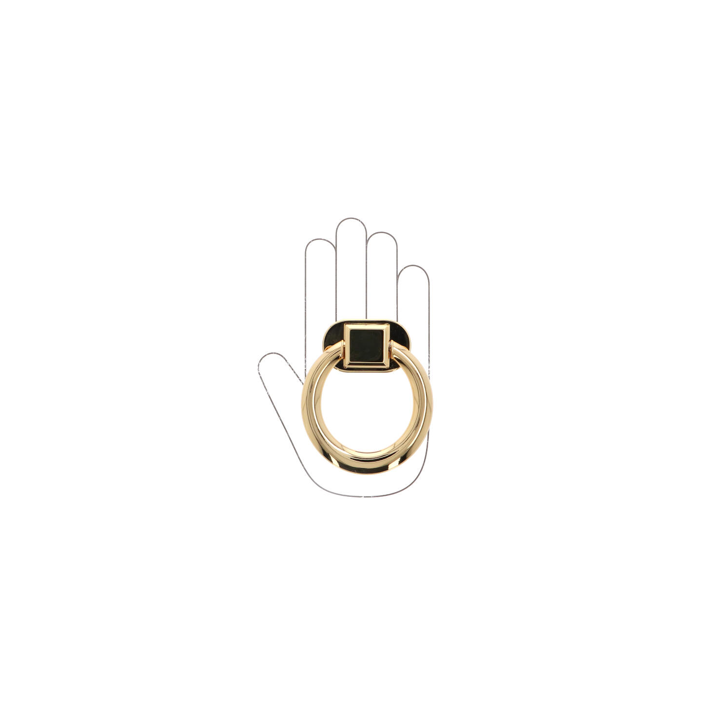 Maniglia per sedie - Placcato oro - Lega di Zinco - Stile Contemporaneo - 90x20x108mm - immagine 4