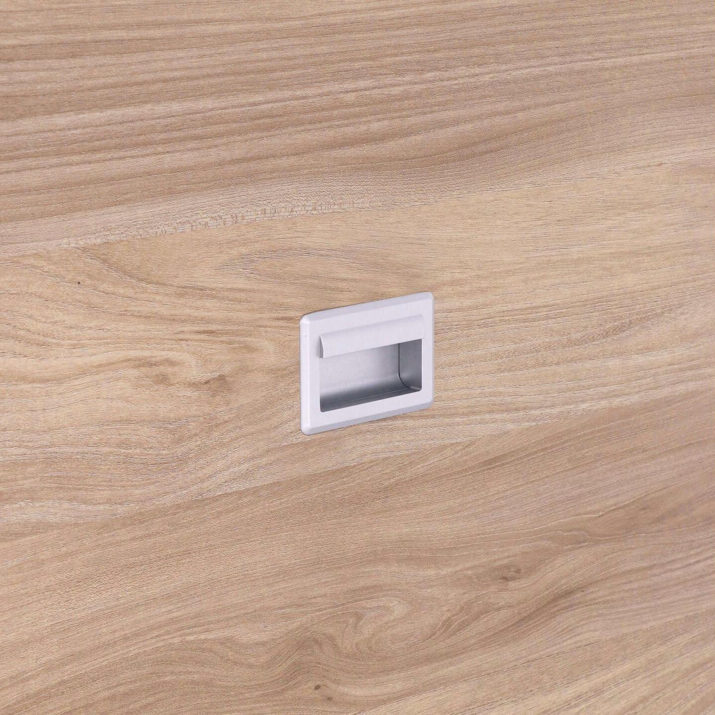 Maniglia ad incasso - Verniciato alluminio matt - Lega di Zinco - Stile Contemporaneo - 74x19x50mm - immagine 5