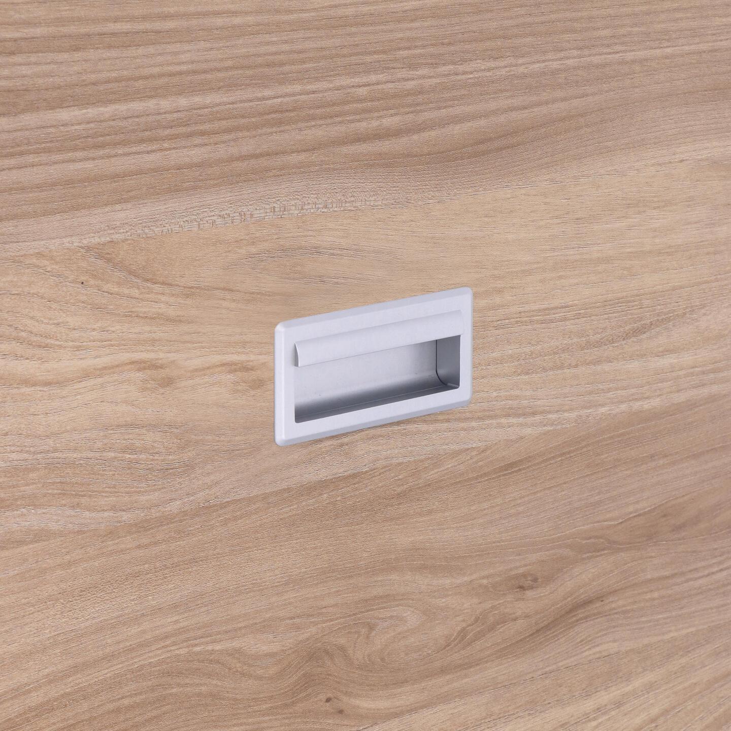 Maniglia ad incasso - Verniciato alluminio matt - Lega di Zinco - Stile Contemporaneo - 106x19x50mm - immagine 5