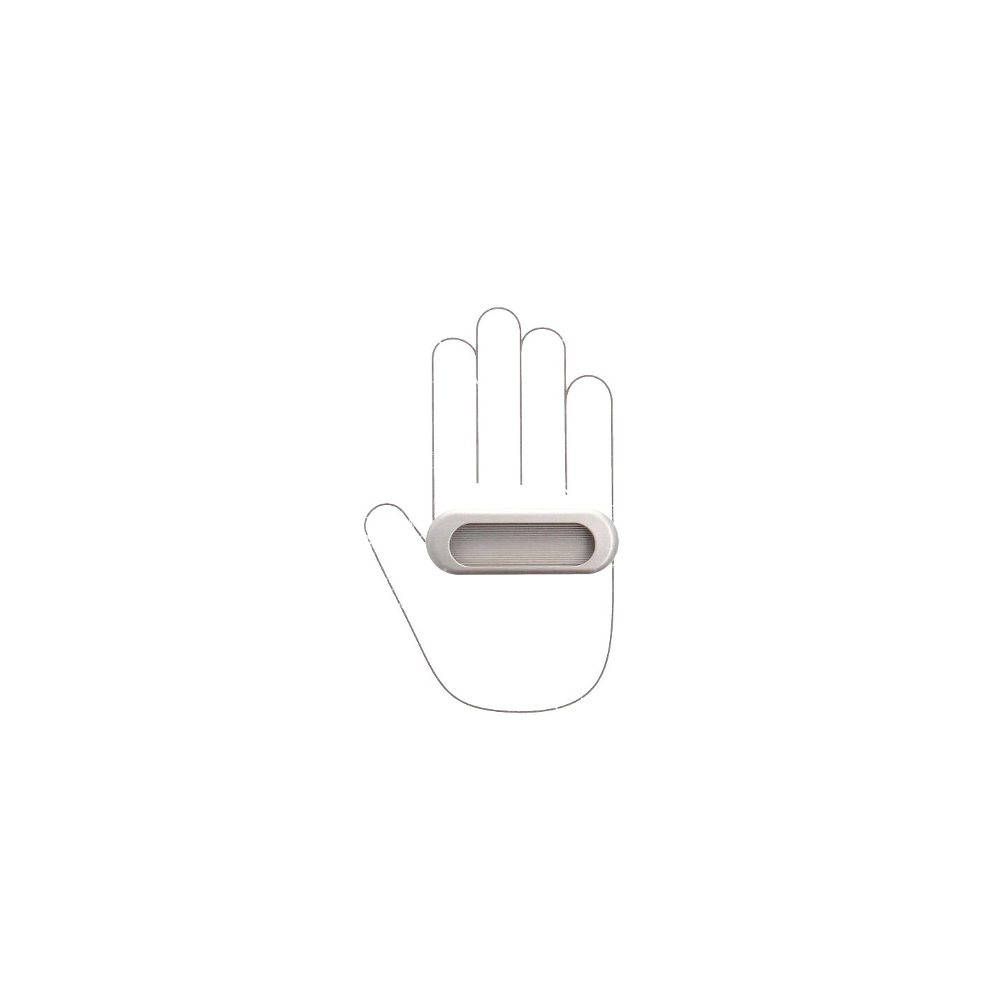Maniglia ad incasso - Verniciato nickel satinato - Lega di Zinco - Stile Classico - 90x12x31mm - immagine 4