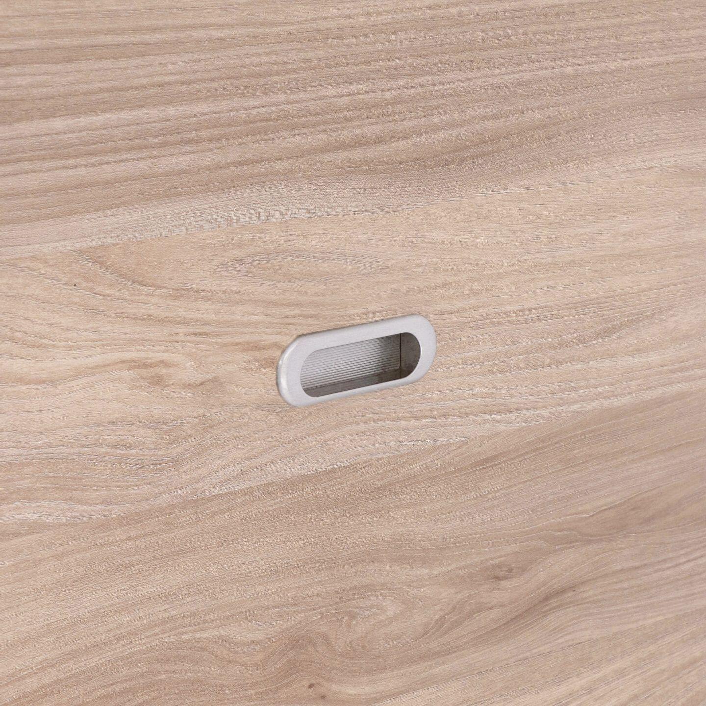 Maniglia ad incasso - Verniciato nickel satinato - Lega di Zinco - Stile Classico - 90x12x31mm - immagine 5