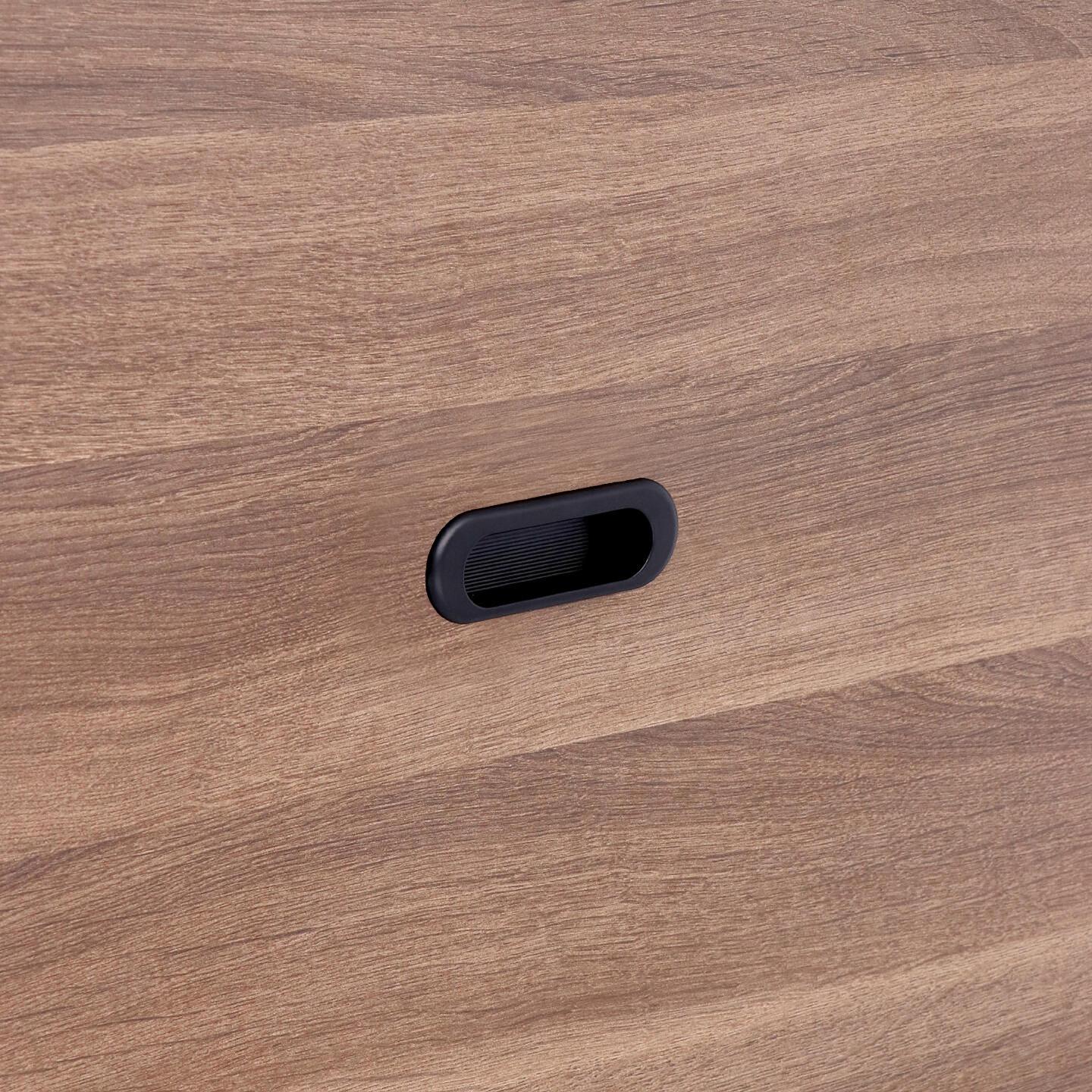 Maniglia ad incasso - Laccato nero matt - Lega di Zinco - Stile Classico - 90x12x31mm - immagine 5
