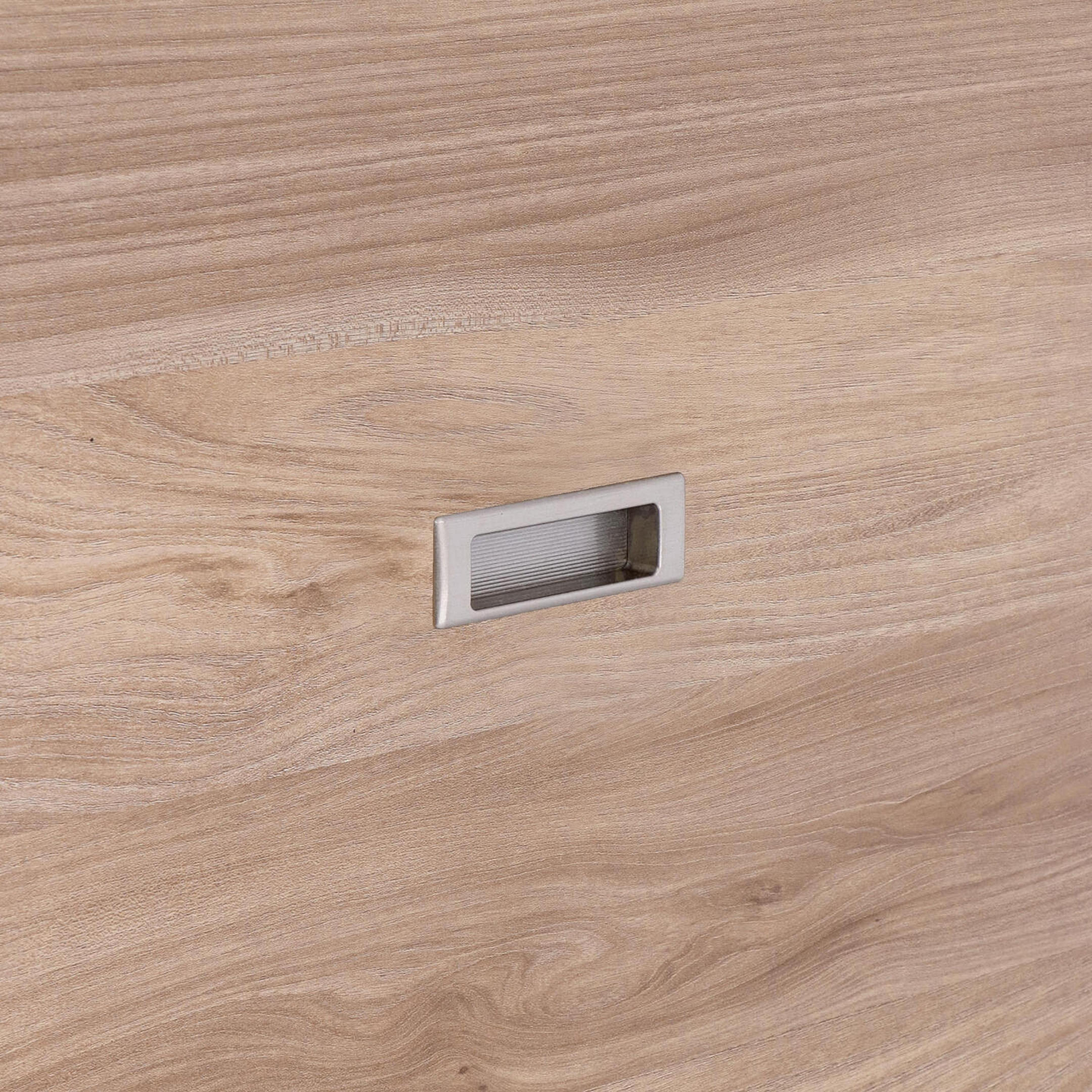 Maniglia ad incasso - Verniciato nickel satinato - Lega di Zinco - Stile Classico - 90x12x31mm - immagine 5