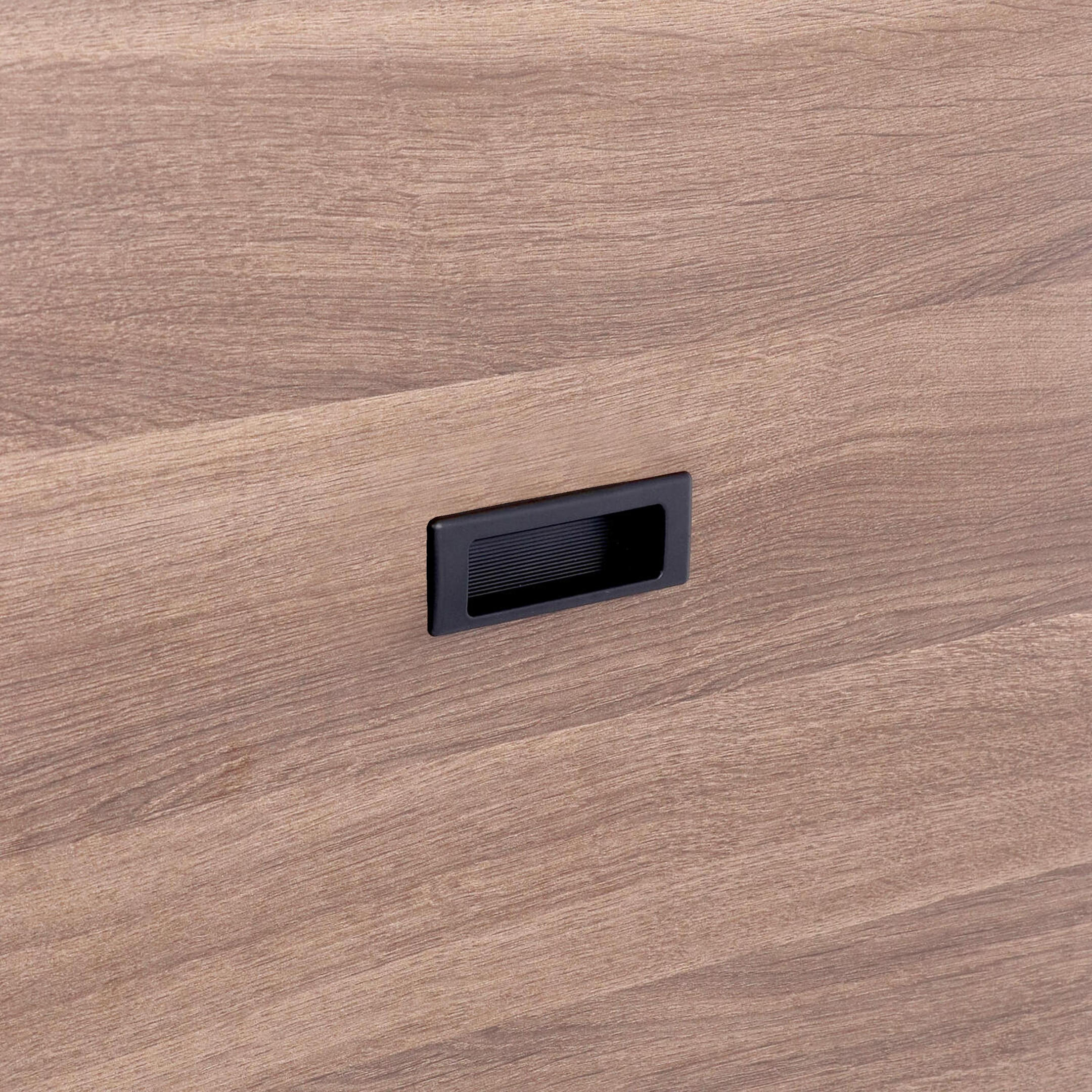 Maniglia ad incasso - Laccato nero matt - Lega di Zinco - Stile Classico - 90x12x31mm - immagine 5