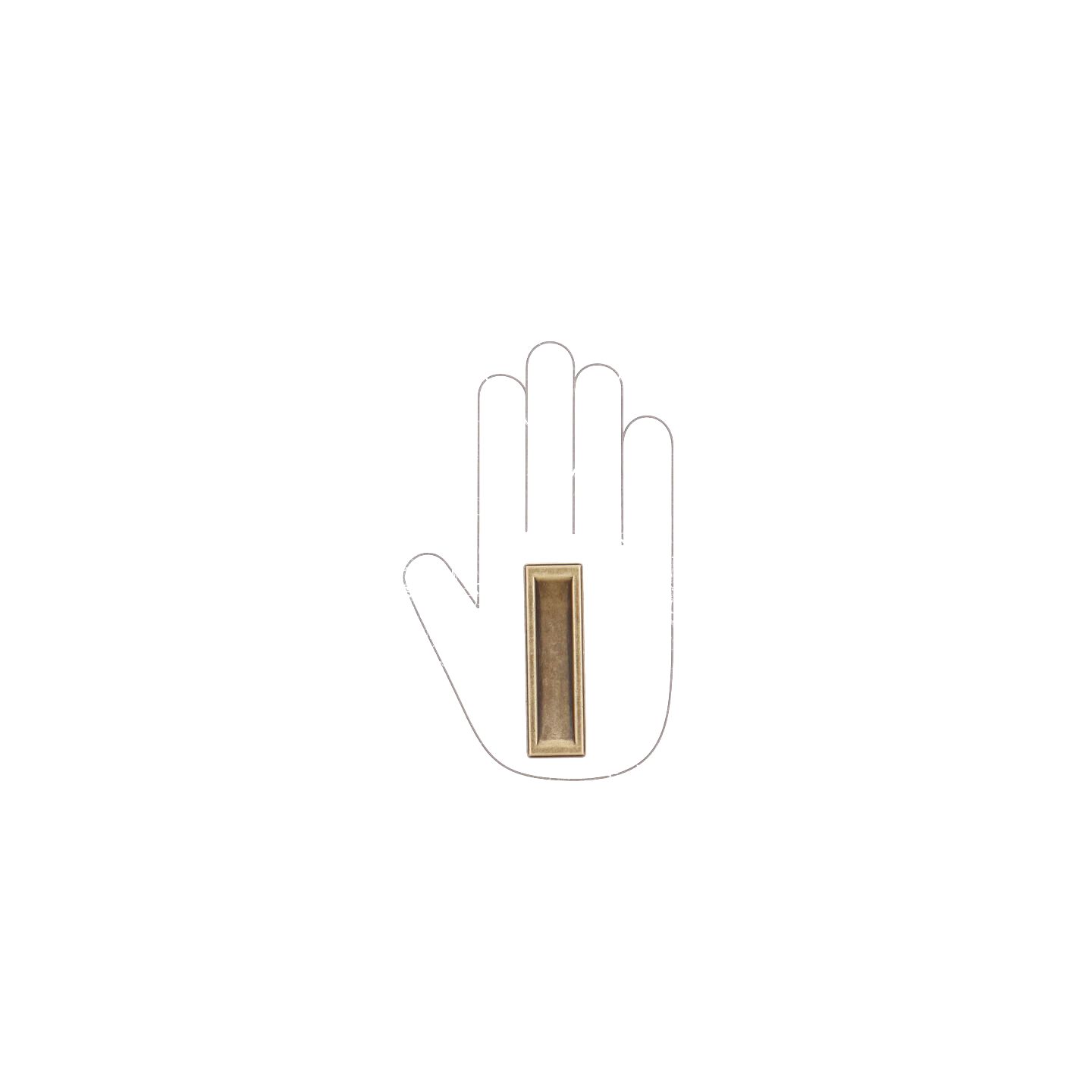 Maniglia ad incasso - Antica Firenze - Lega di Zinco - Stile Classico - 26x10x84mm - immagine 4
