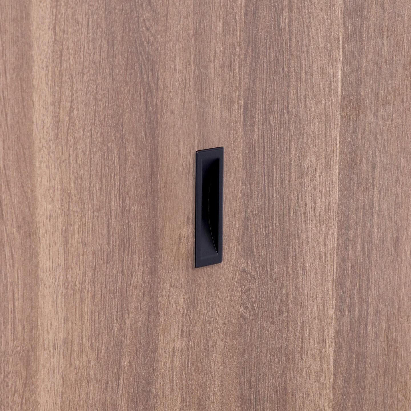 Maniglia ad incasso - Laccato nero matt - Lega di Zinco - Stile Classico - 26x10x84mm - immagine 5