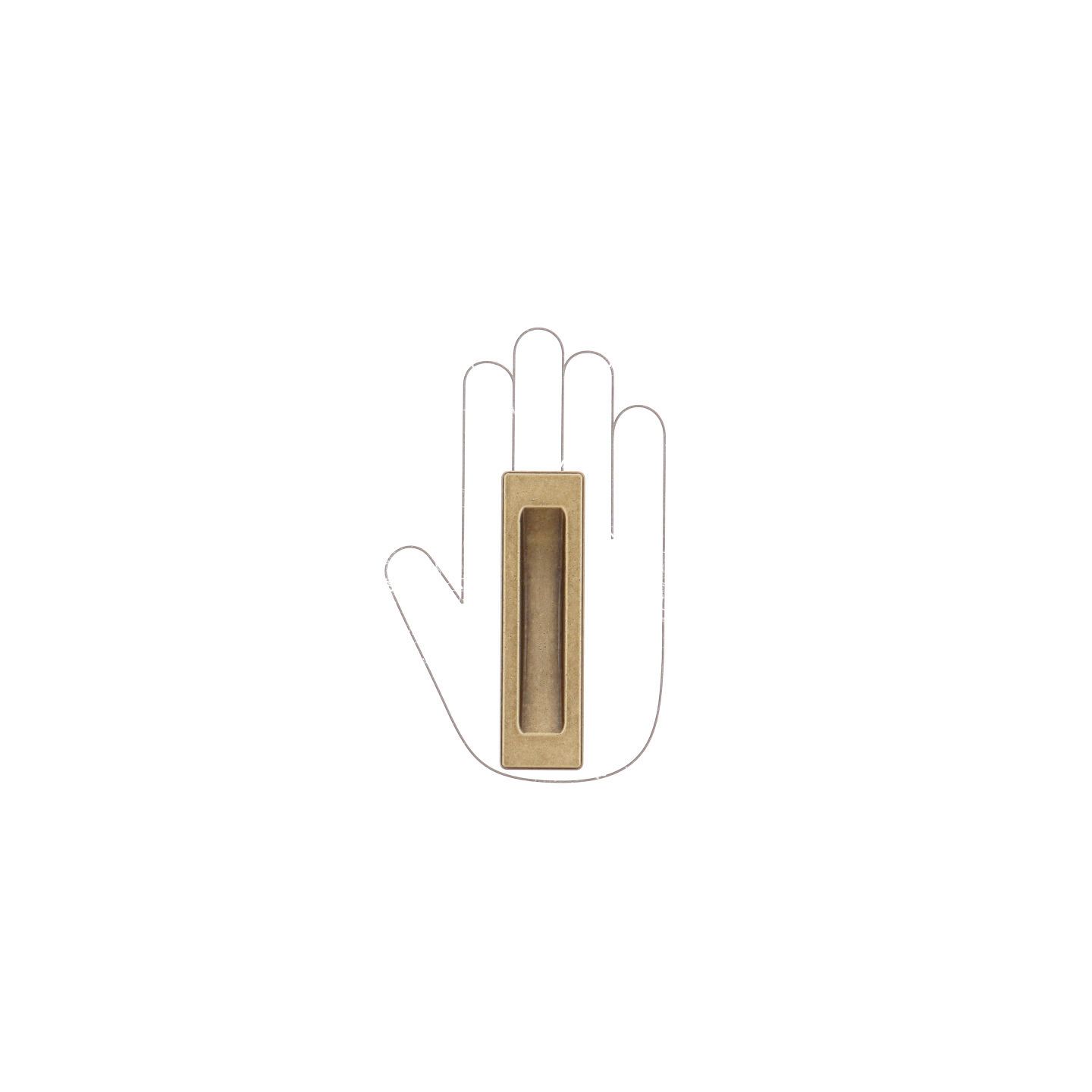 Maniglia ad incasso - Antica Firenze - Lega di Zinco - Stile Classico - 35x13x124mm - immagine 4