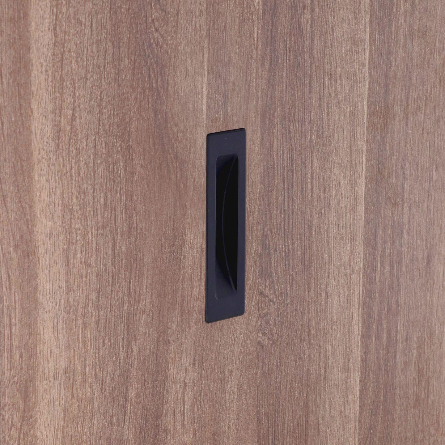 Maniglia ad incasso - Laccato nero matt - Lega di Zinco - Stile Classico - 35x13x124mm - immagine 5