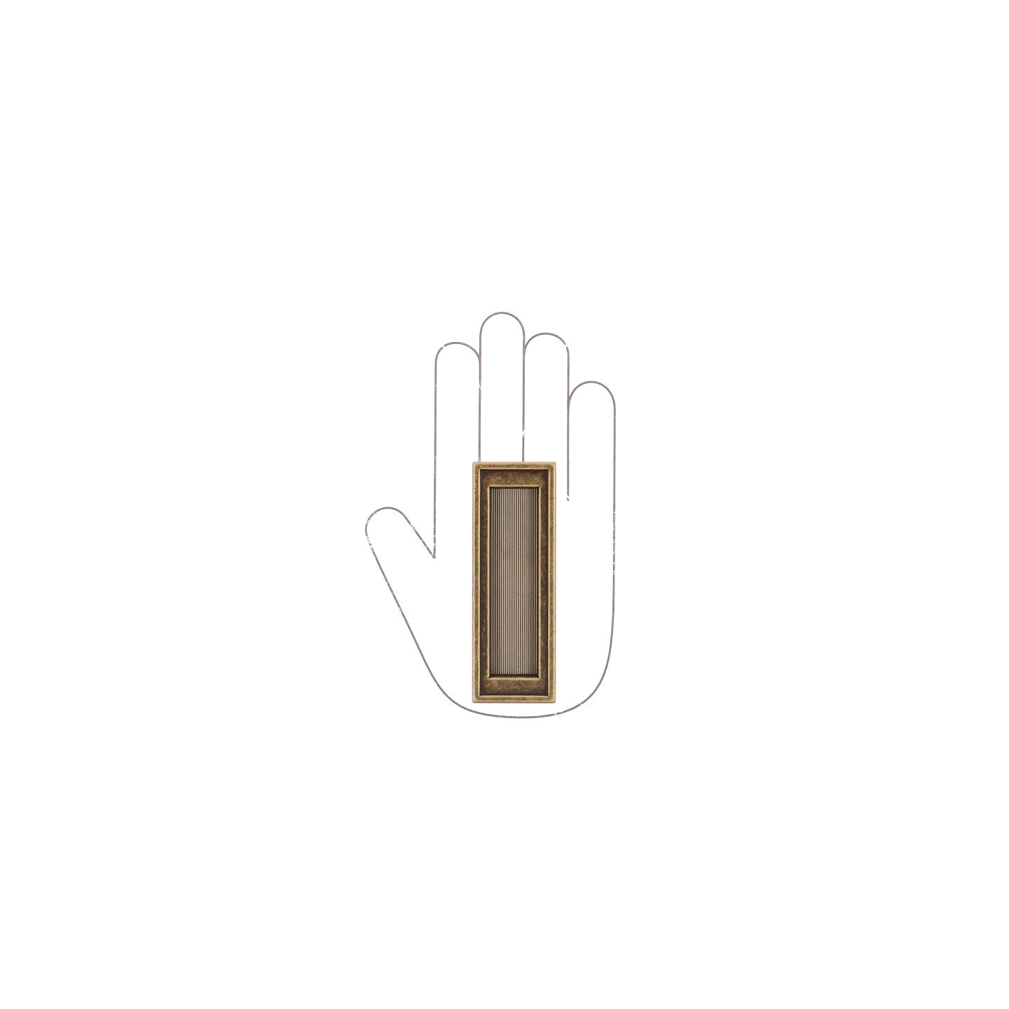 Maniglia ad incasso - Antica Firenze - Lega di Zinco - Stile Classico - 112x13x39mm - immagine 4