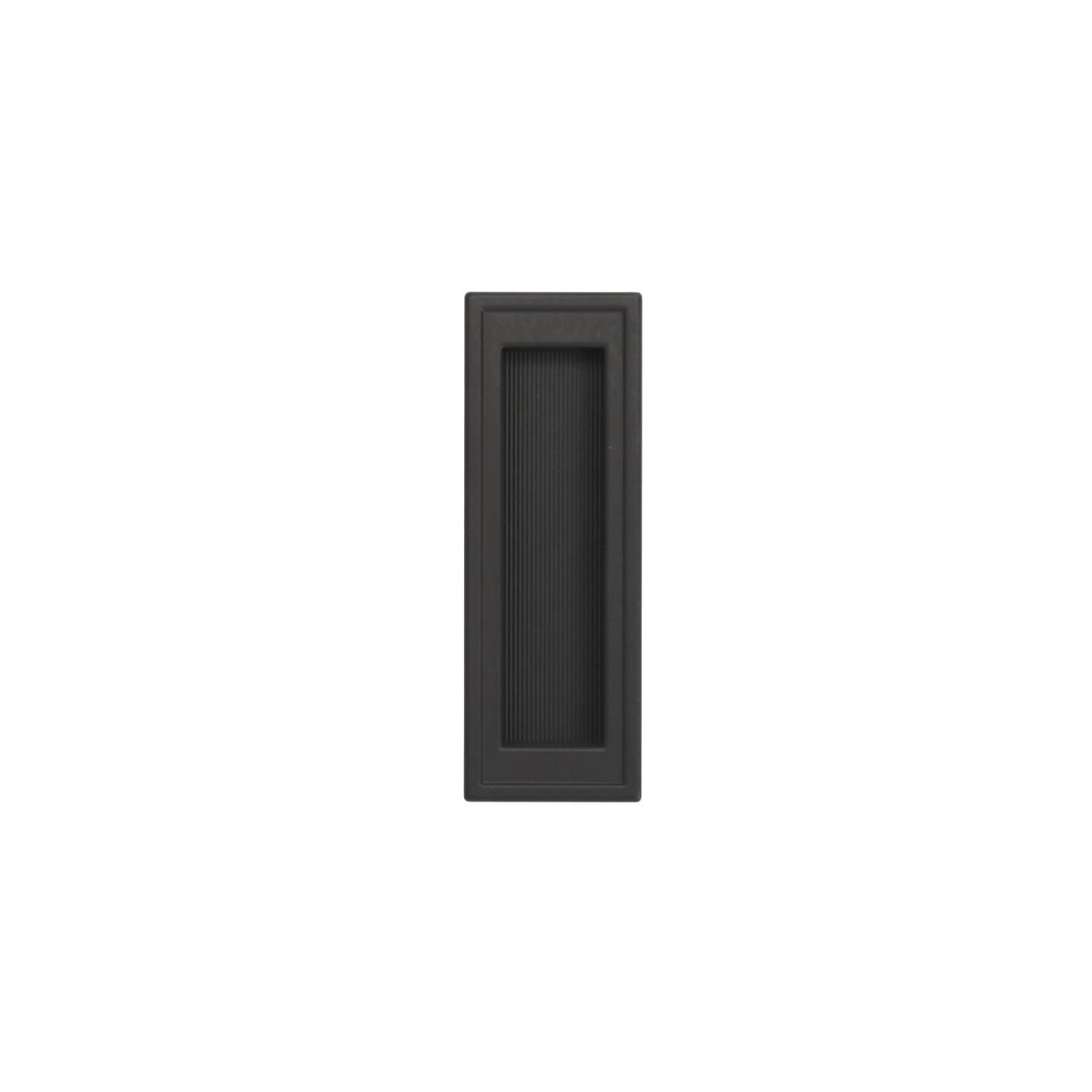 Maniglia ad incasso - Laccato nero matt - Lega di Zinco - Stile Classico - 112x13x39mm - immagine 3