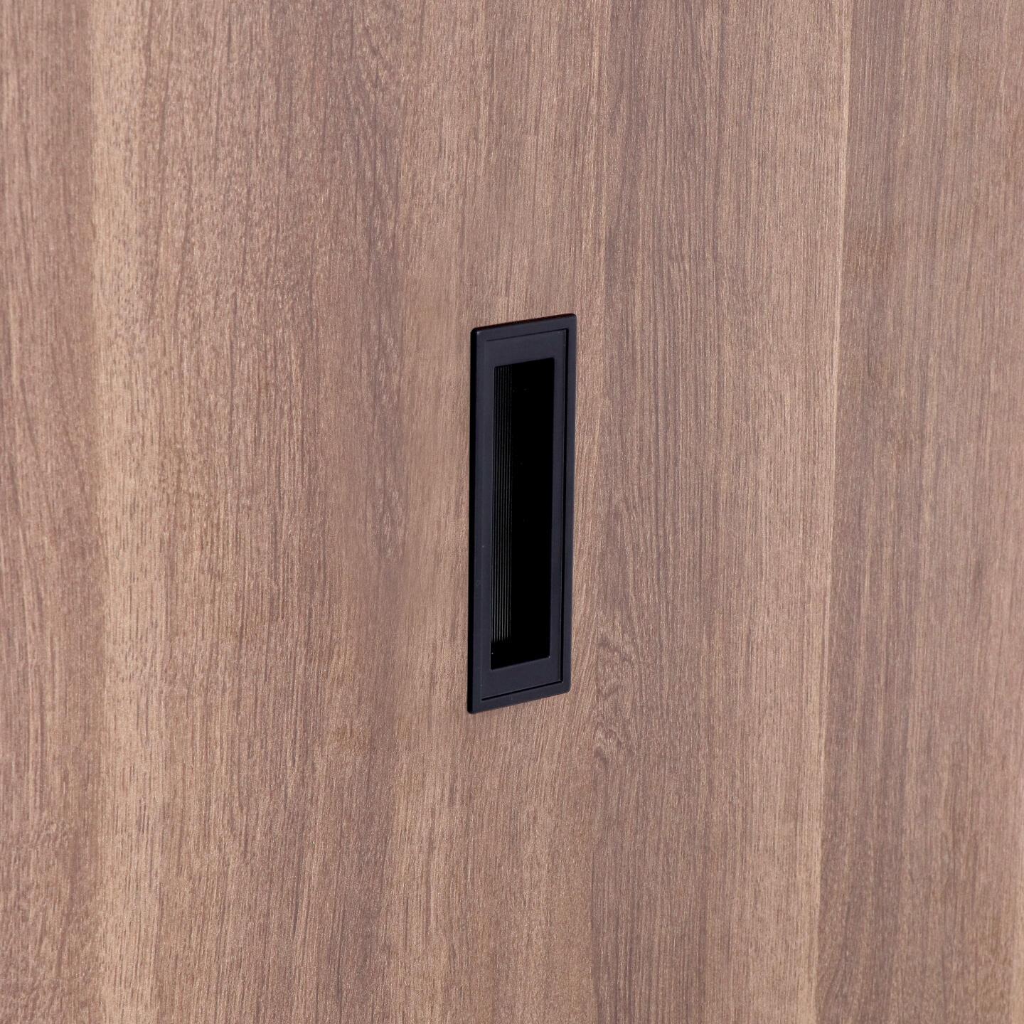 Maniglia ad incasso - Laccato nero matt - Lega di Zinco - Stile Classico - 112x13x39mm - immagine 5