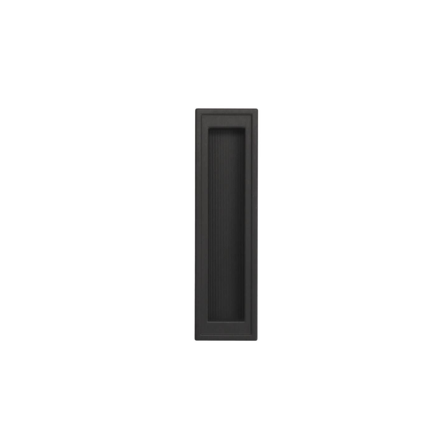 Maniglia ad incasso - Laccato nero matt - Lega di Zinco - Stile Classico - 144x15x39mm - immagine 3