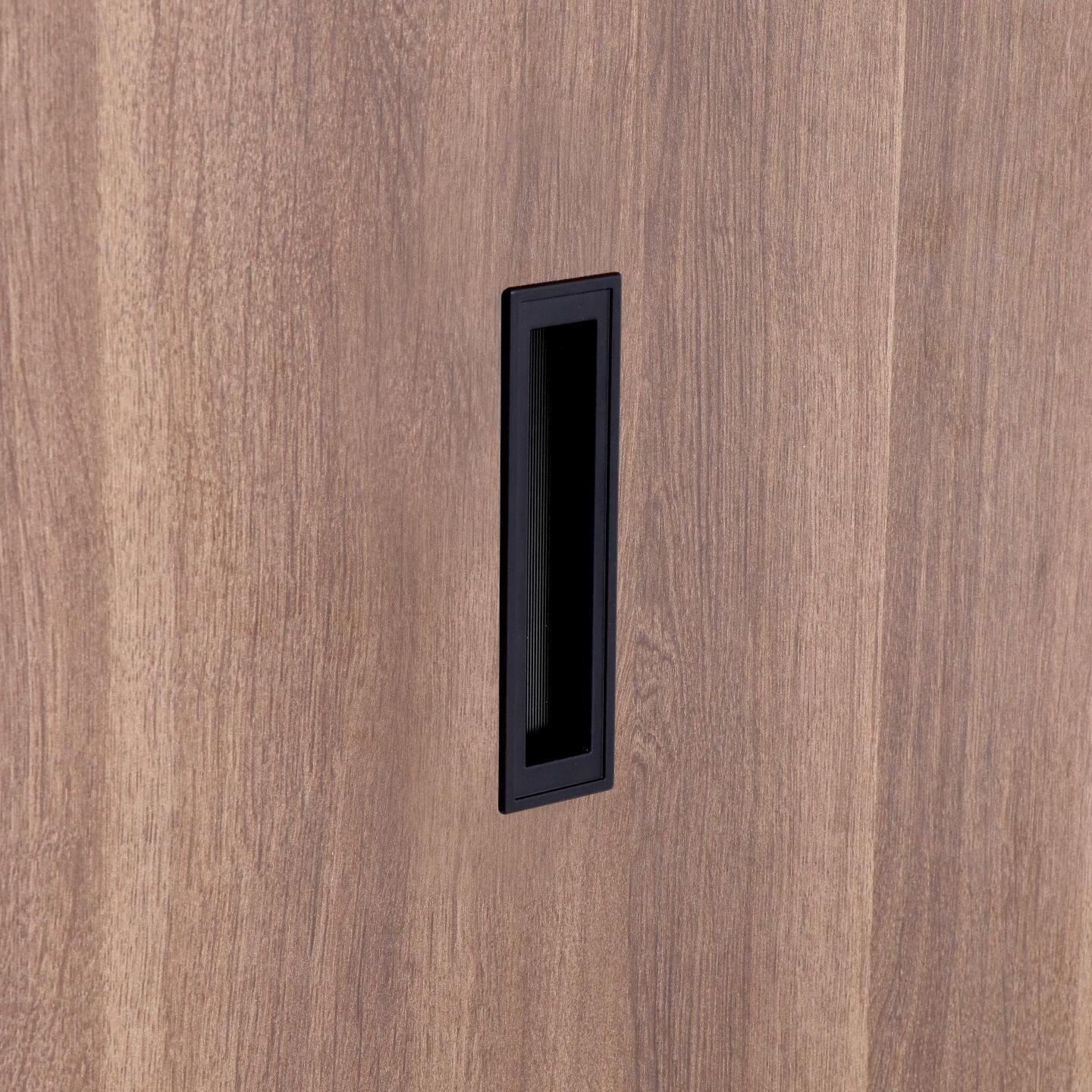 Maniglia ad incasso - Laccato nero matt - Lega di Zinco - Stile Classico - 144x15x39mm - immagine 5