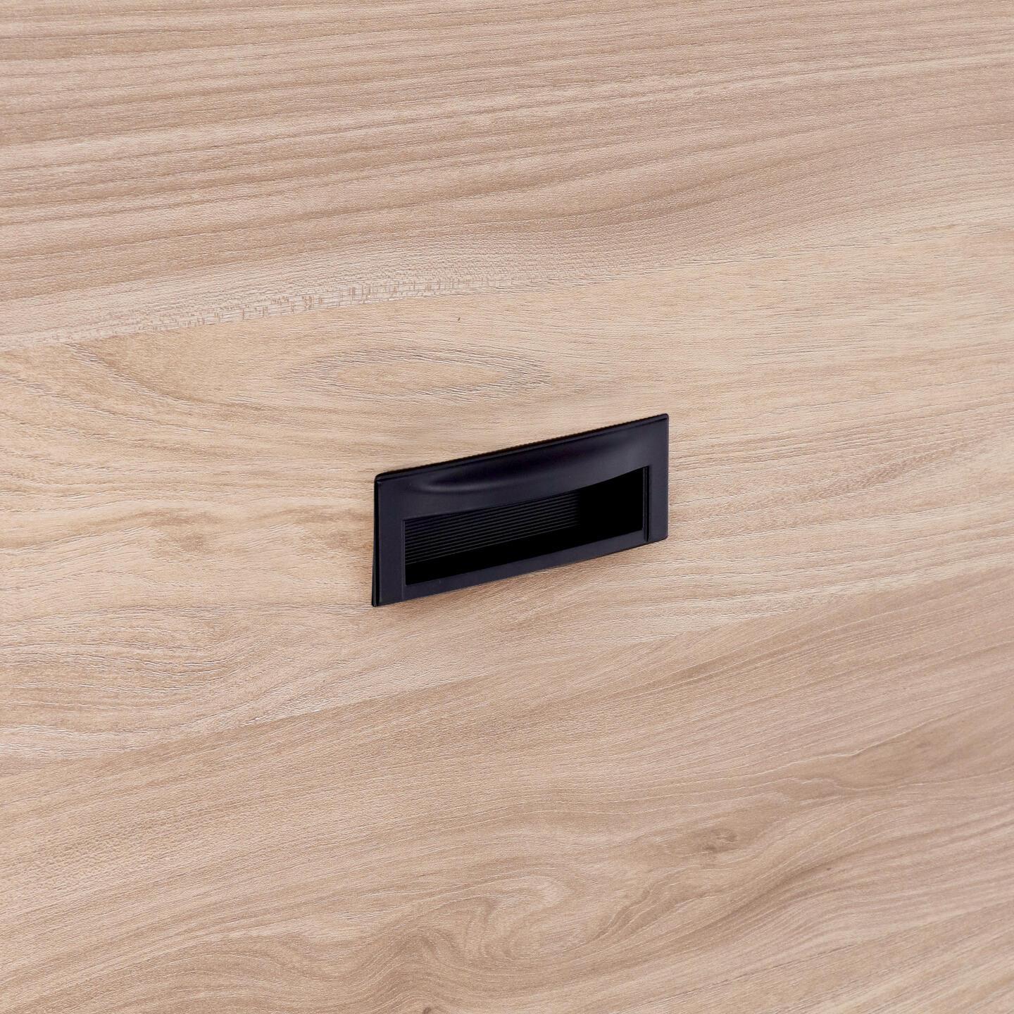 Maniglia ad incasso - Laccato nero matt - Lega di Zinco - Stile Contemporaneo - 110x13x37mm - immagine 5
