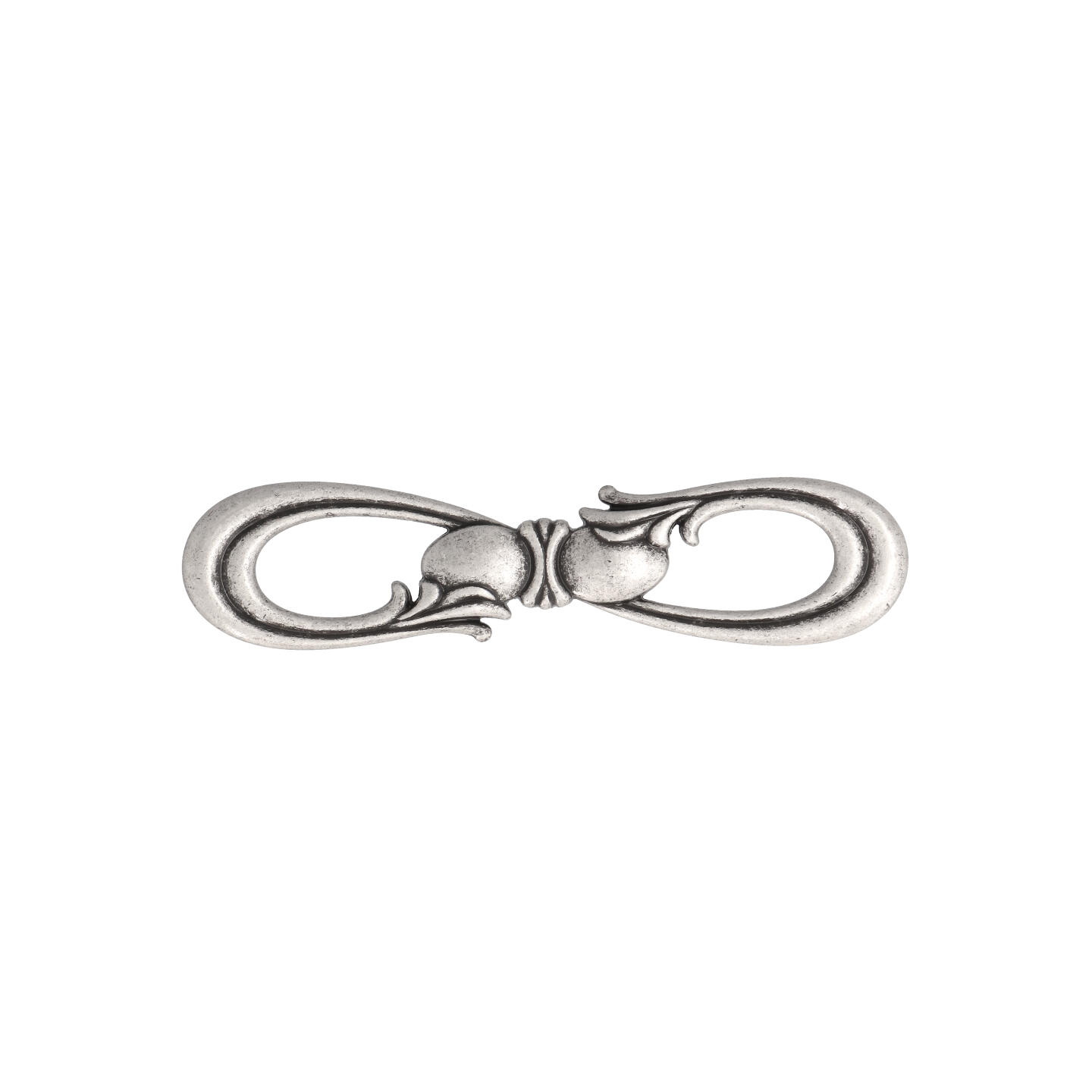 Maniglia per mobili - Argento vecchio brillante - Lega di Zinco - Stile Classico - 141x25x33mm - immagine 3