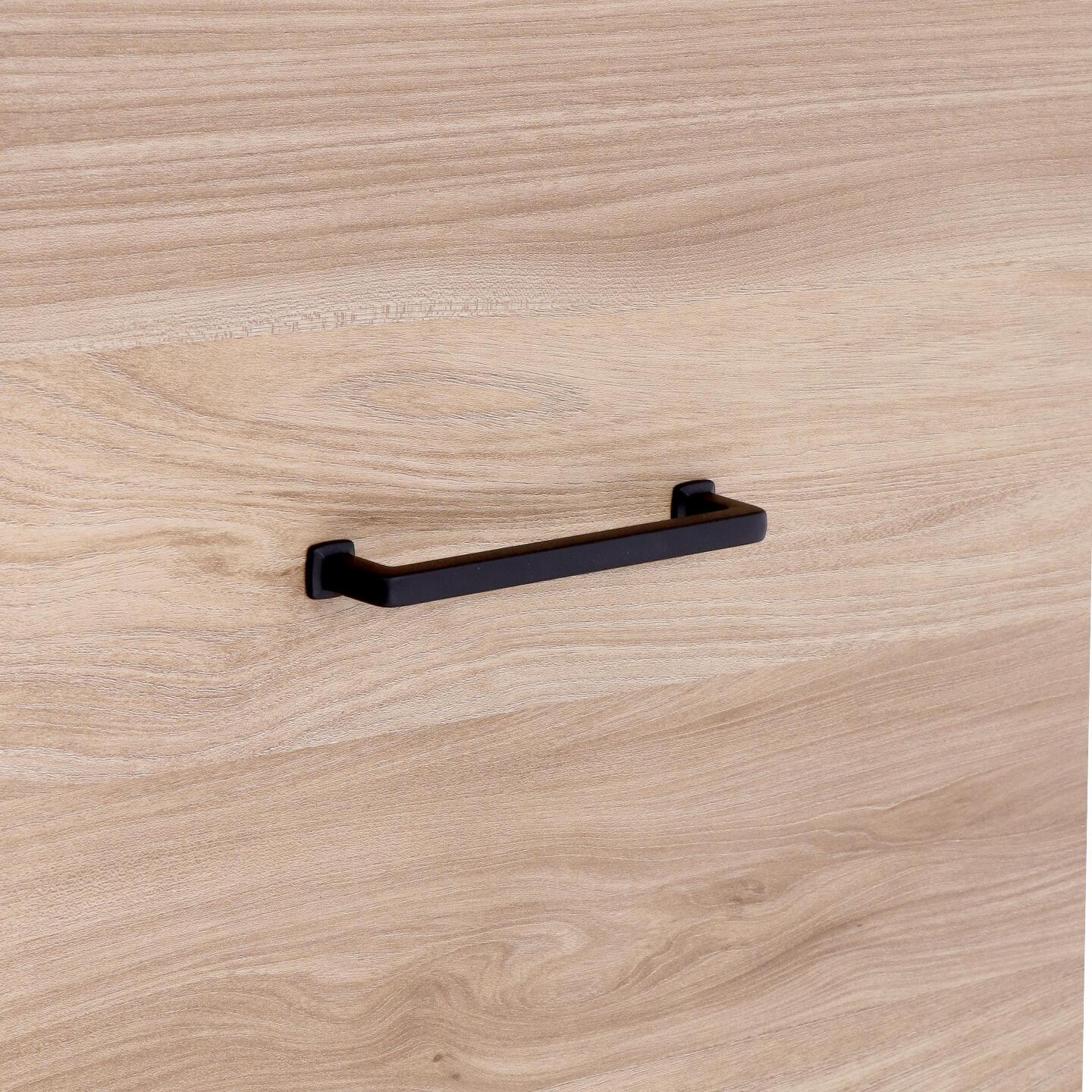 Maniglia per mobili - Laccato nero matt - Lega di Zinco - Stile Contemporaneo - 143x29x15mm - immagine 5