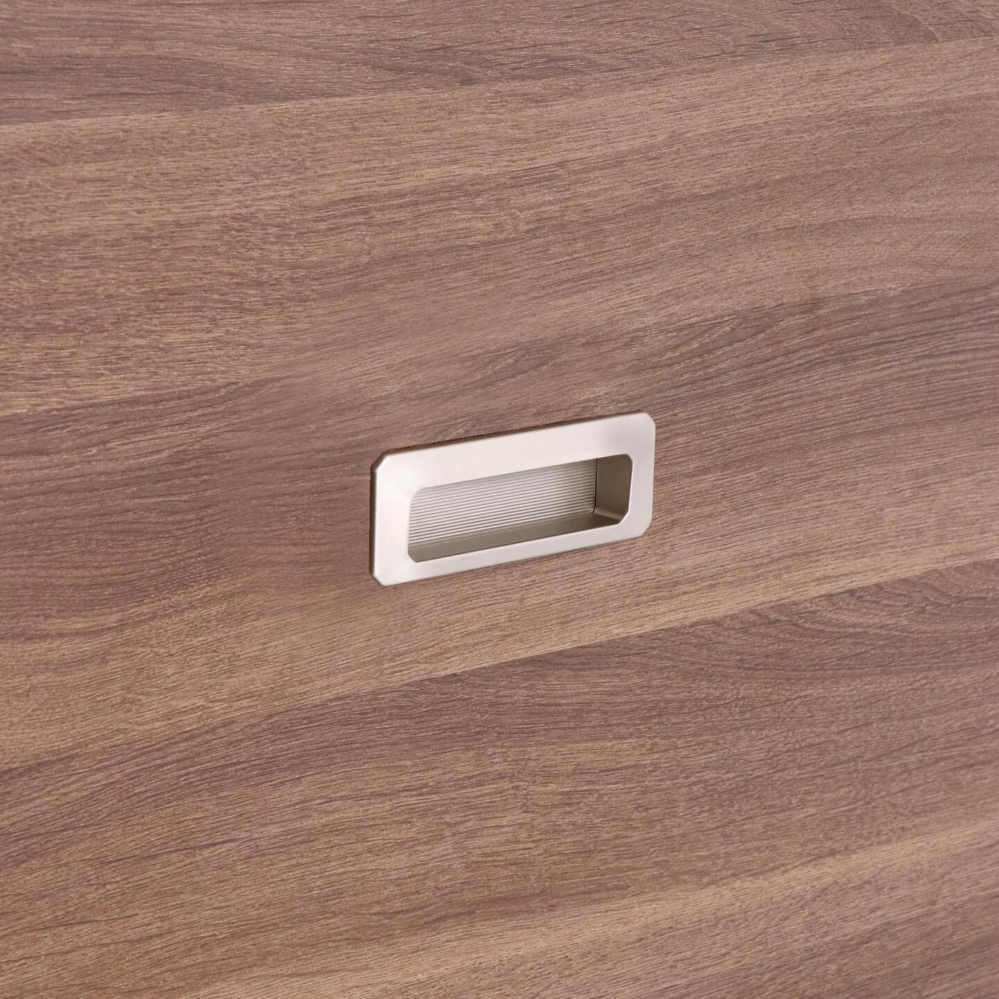 Maniglia ad incasso - Alucover platino - Lega di Zinco - Stile Contemporaneo - 112x6x40mm - immagine 5