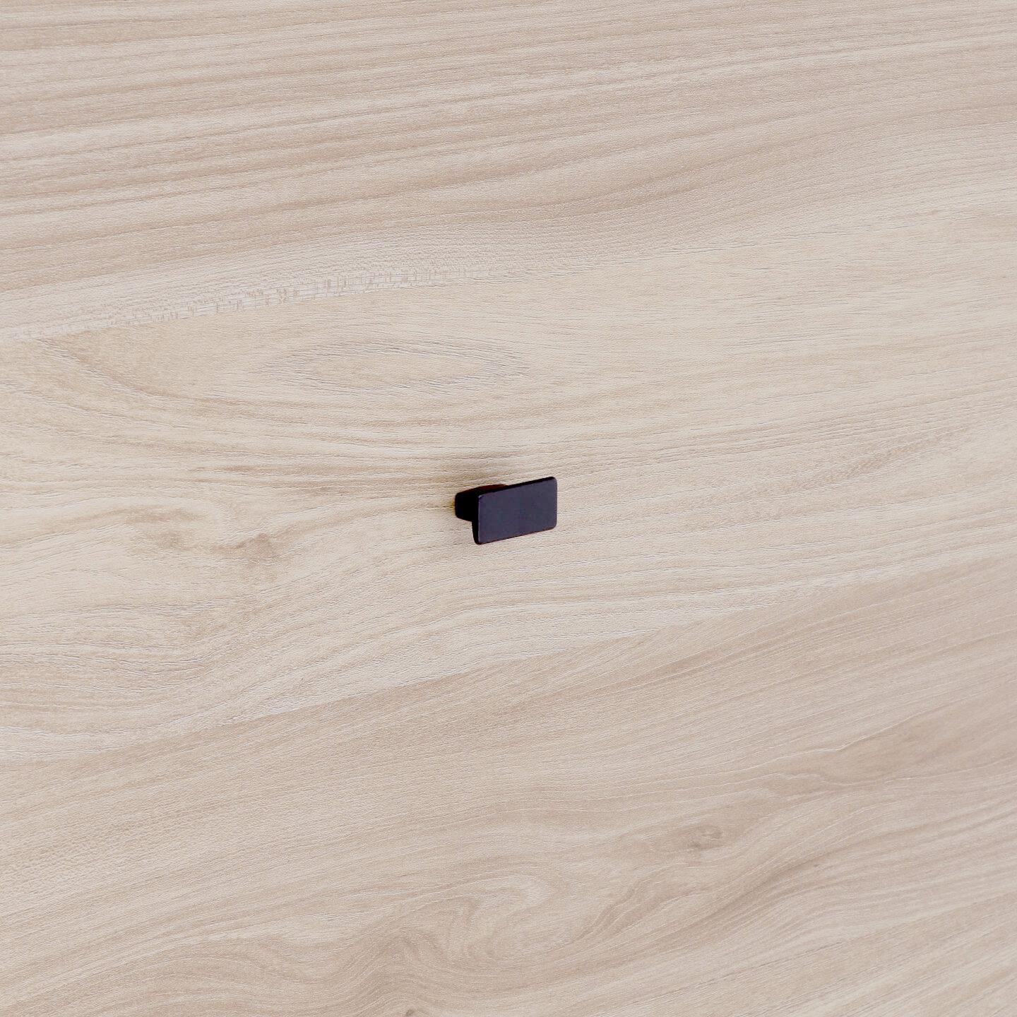 Pomolo per mobili - Laccato nero matt - Lega di Zinco - Stile Contemporaneo - 30x16x15mm - immagine 5