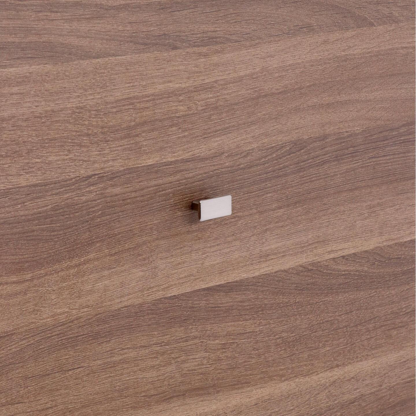 Pomolo per mobili - Nichel satinato - Lega di Zinco - Stile Contemporaneo - 30x16x15mm - immagine 5