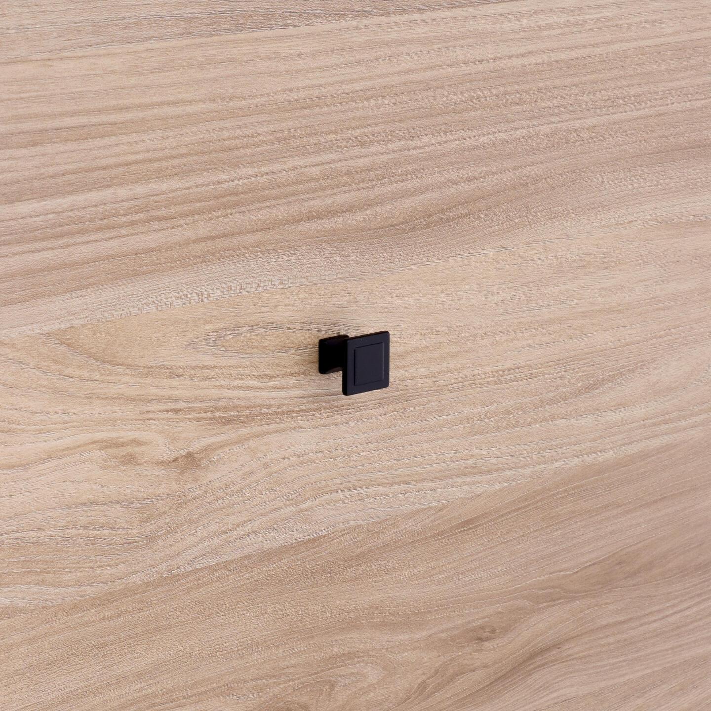 Pomolo per mobili - Laccato nero matt - Lega di Zinco - Stile Classico - 24x24x24mm - immagine 5