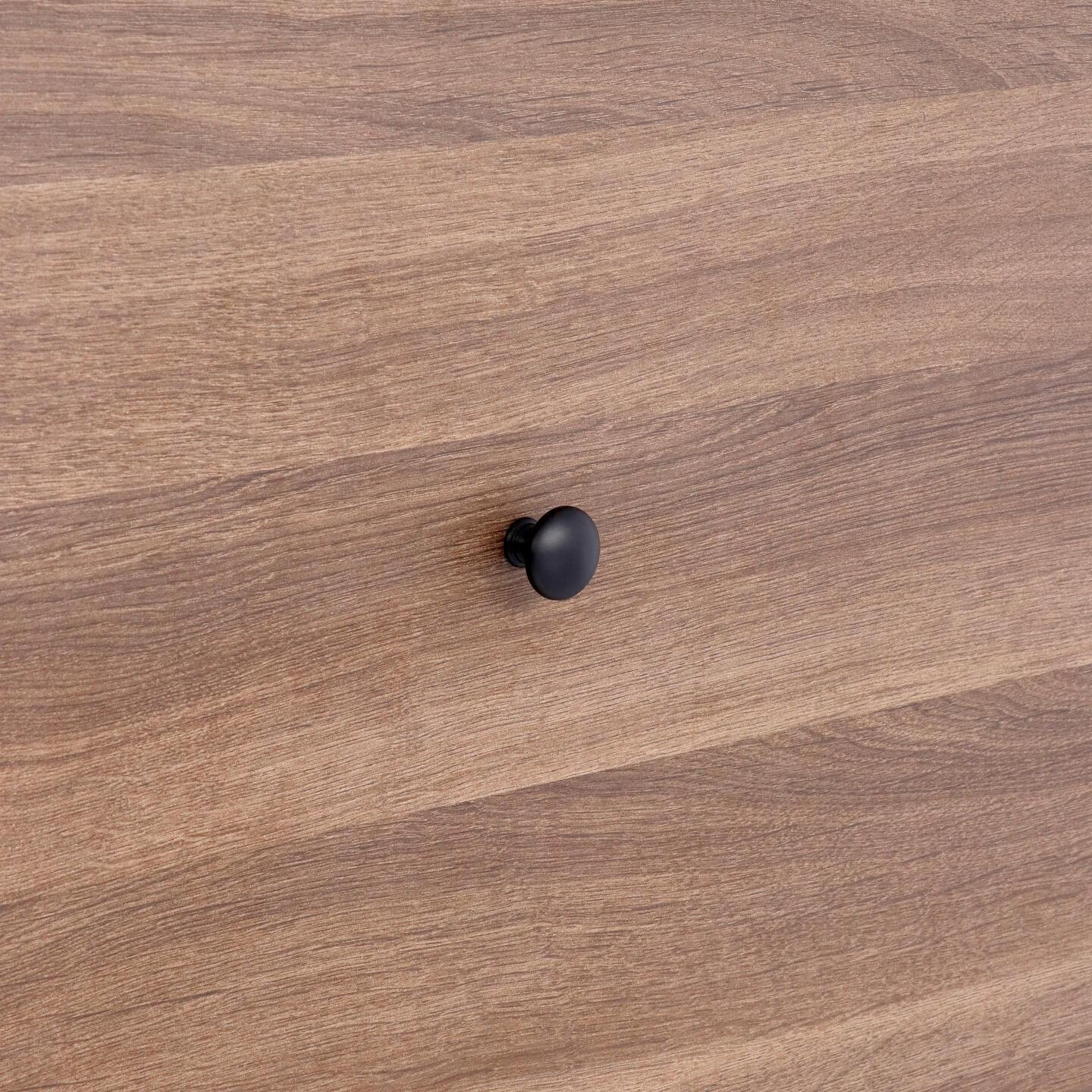 Pomolo per mobili - Laccato nero matt - Lega di Zinco - Stile Classico - 0x21x0mm - immagine 5