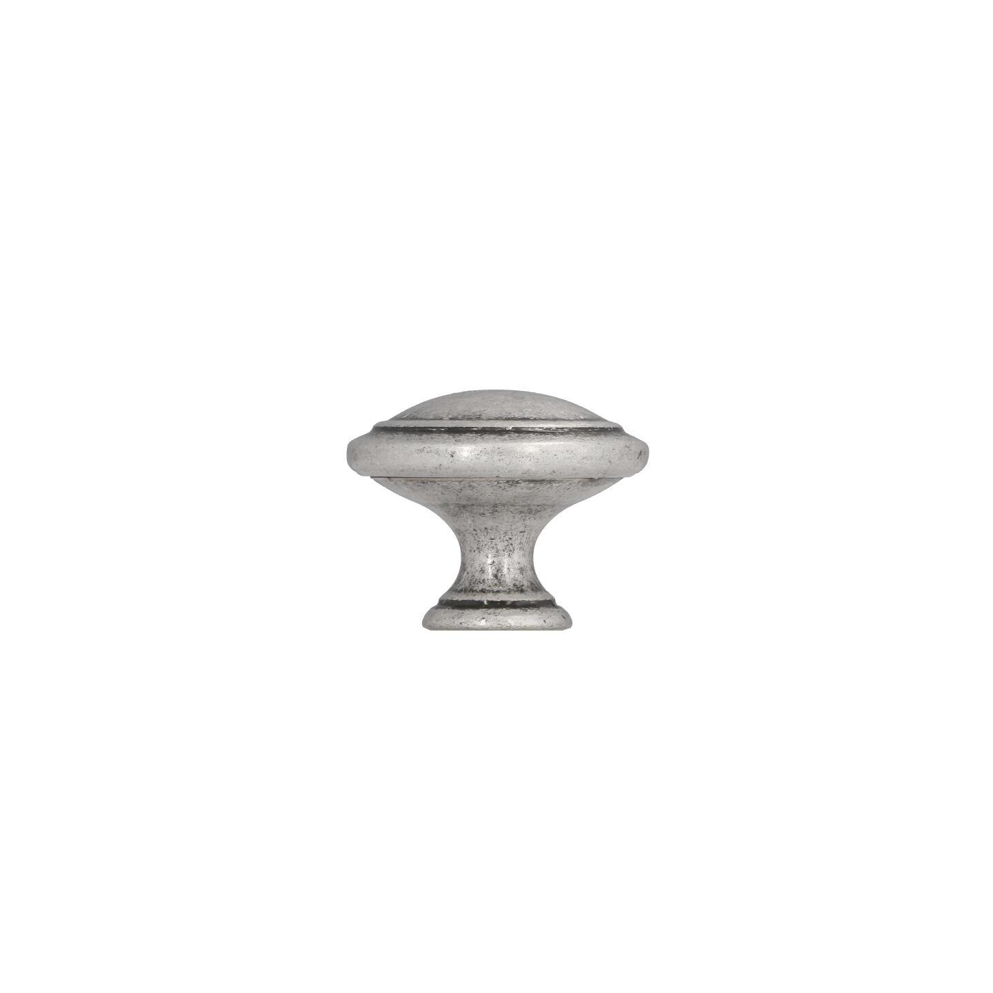 Pomolo per mobili - Argento vecchio brillante - Lega di Zinco - Stile Classico - 0x28x0mm - immagine 2