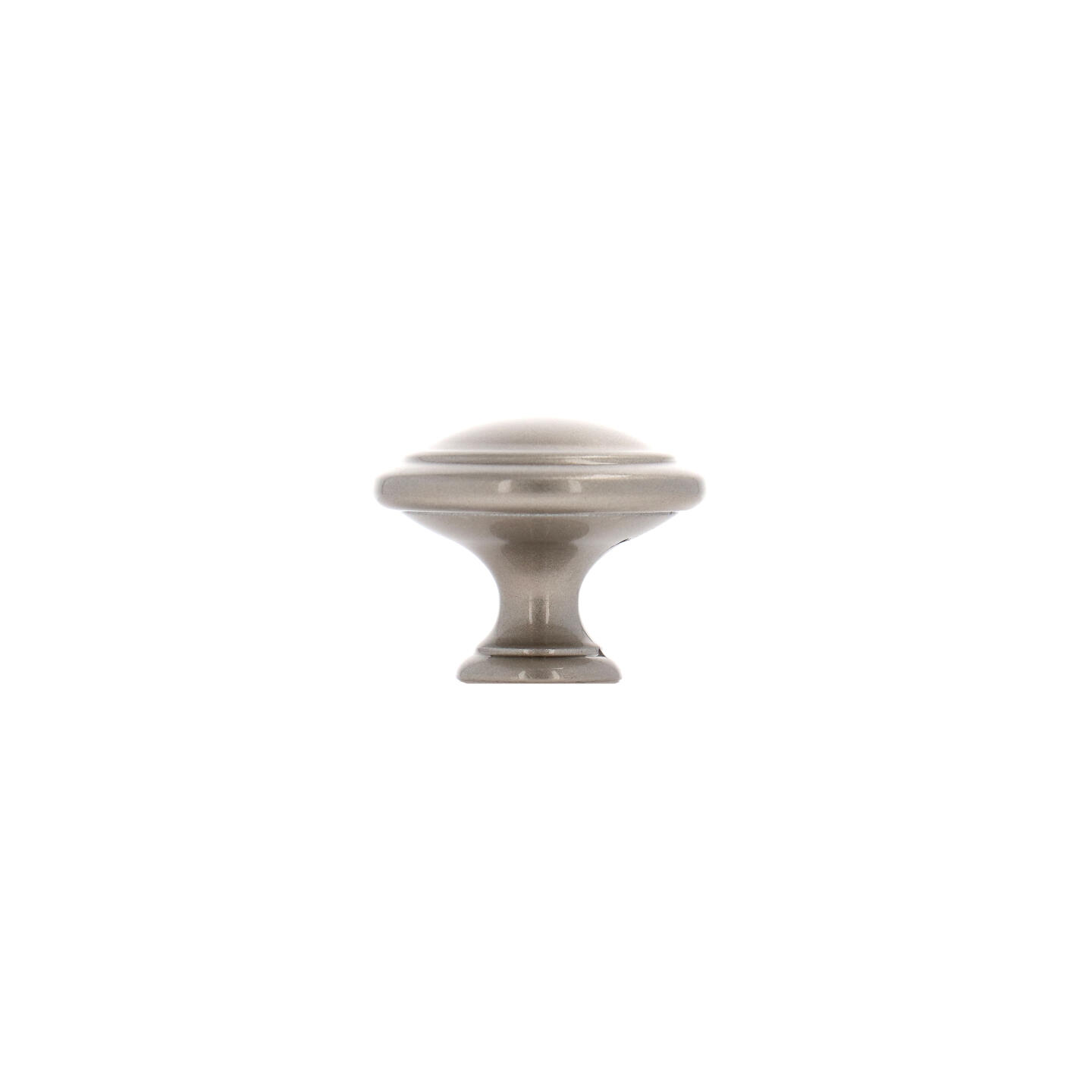 Pomolo per mobili - Verniciato nickel satinato - Lega di Zinco - Stile Classico - 0x28x0mm - immagine 2