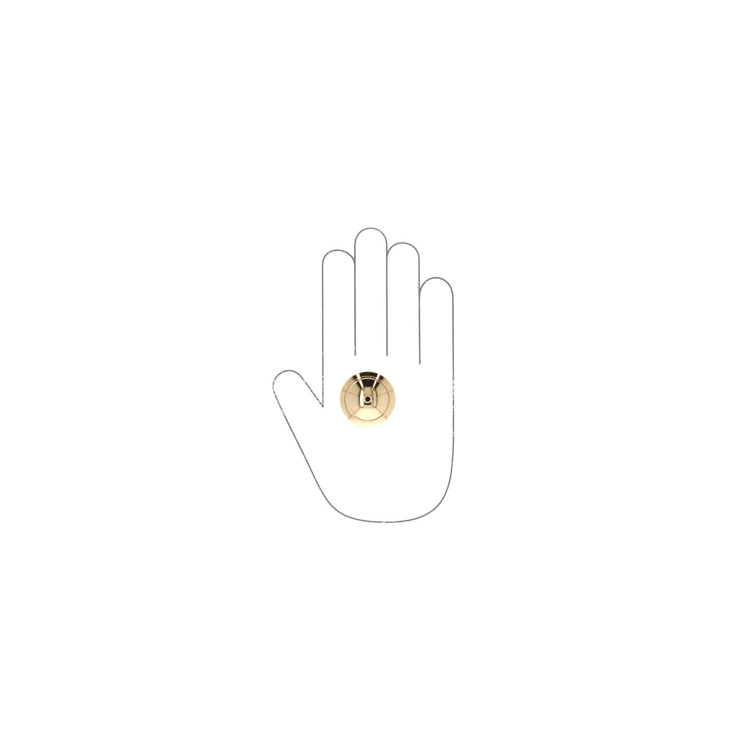 Pomolo per mobili - Placcato oro - Lega di Zinco - Stile Classico - 0x28x0mm - immagine 4