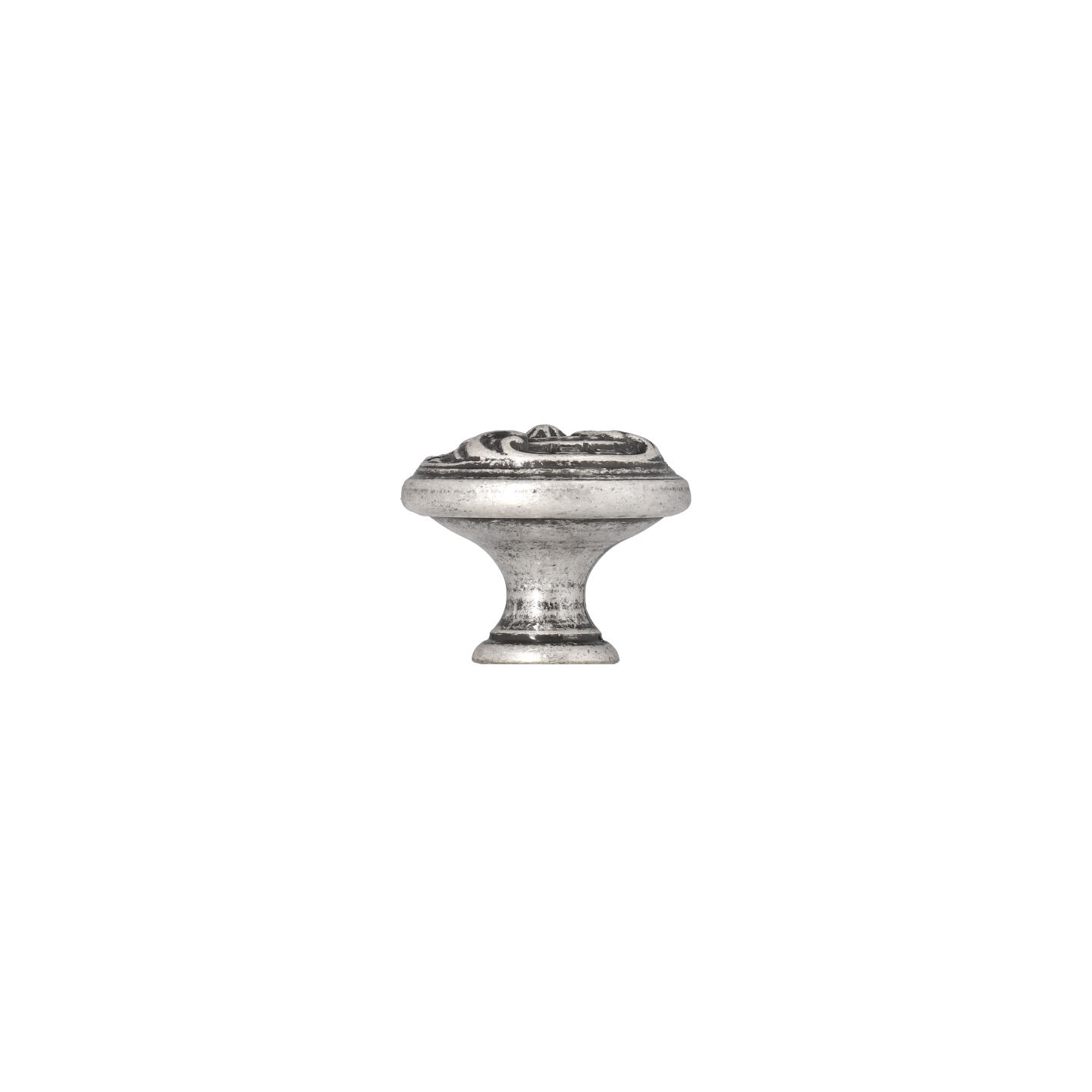 Pomolo per mobili - Argento vecchio brillante - Lega di Zinco - Stile Classico - 0x24x0mm - immagine 2
