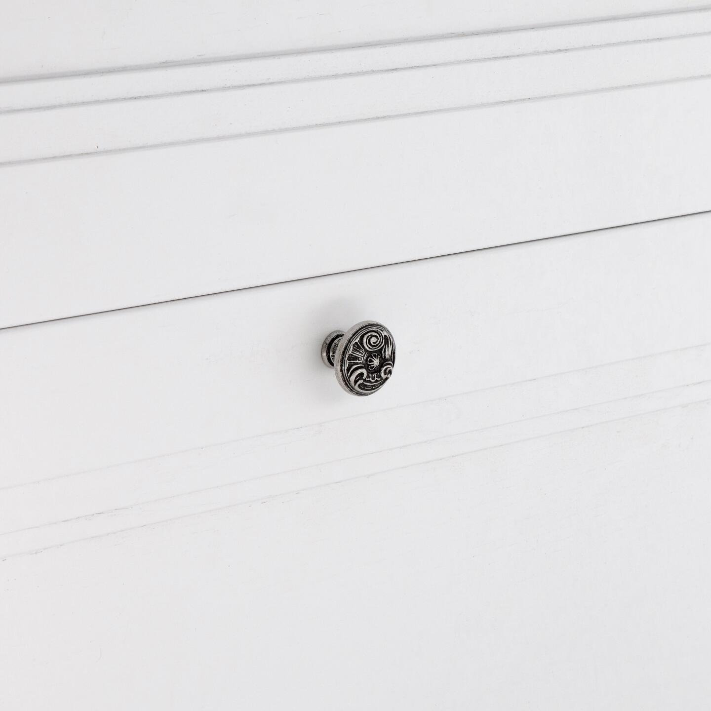 Pomolo per mobili - Argento vecchio brillante - Lega di Zinco - Stile Classico - 0x24x0mm - immagine 5