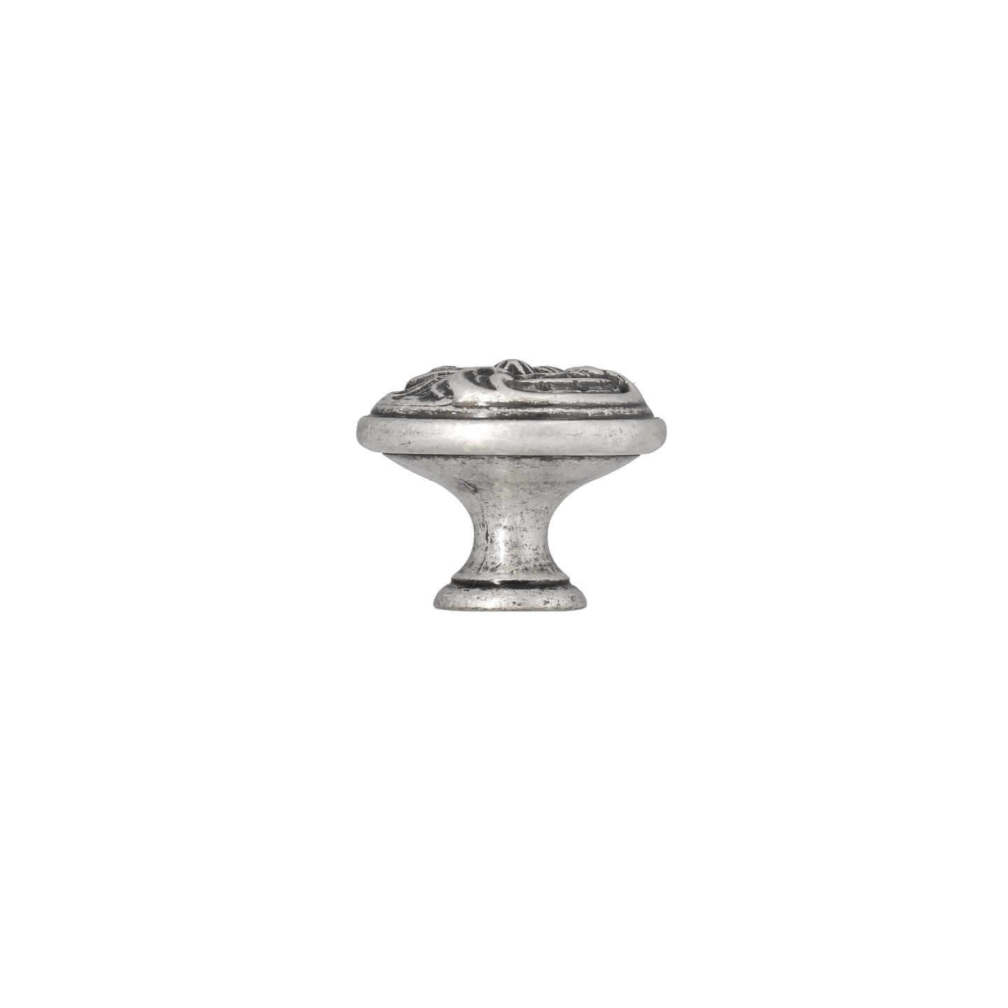 Pomolo per mobili - Argento vecchio brillante - Lega di Zinco - Stile Classico - 0x28x0mm - immagine 2