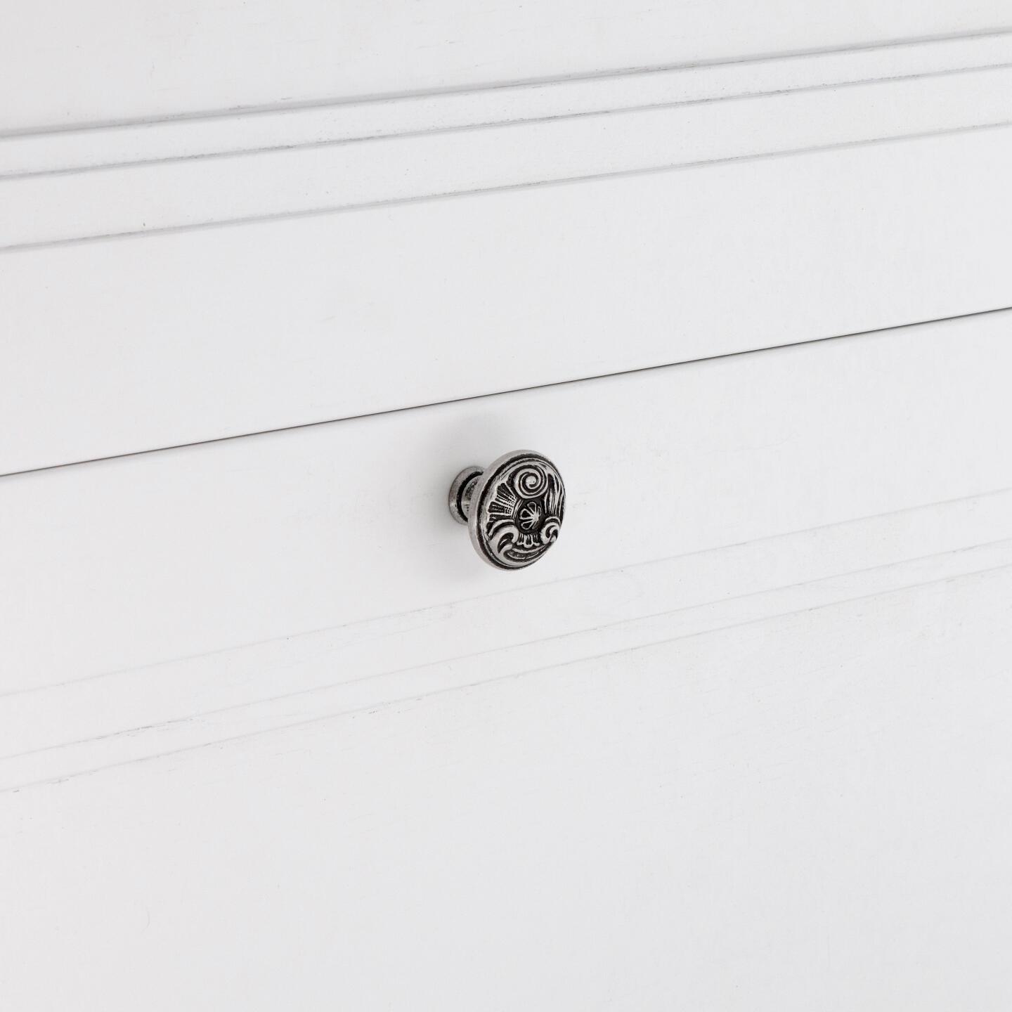 Pomolo per mobili - Argento vecchio brillante - Lega di Zinco - Stile Classico - 0x28x0mm - immagine 5