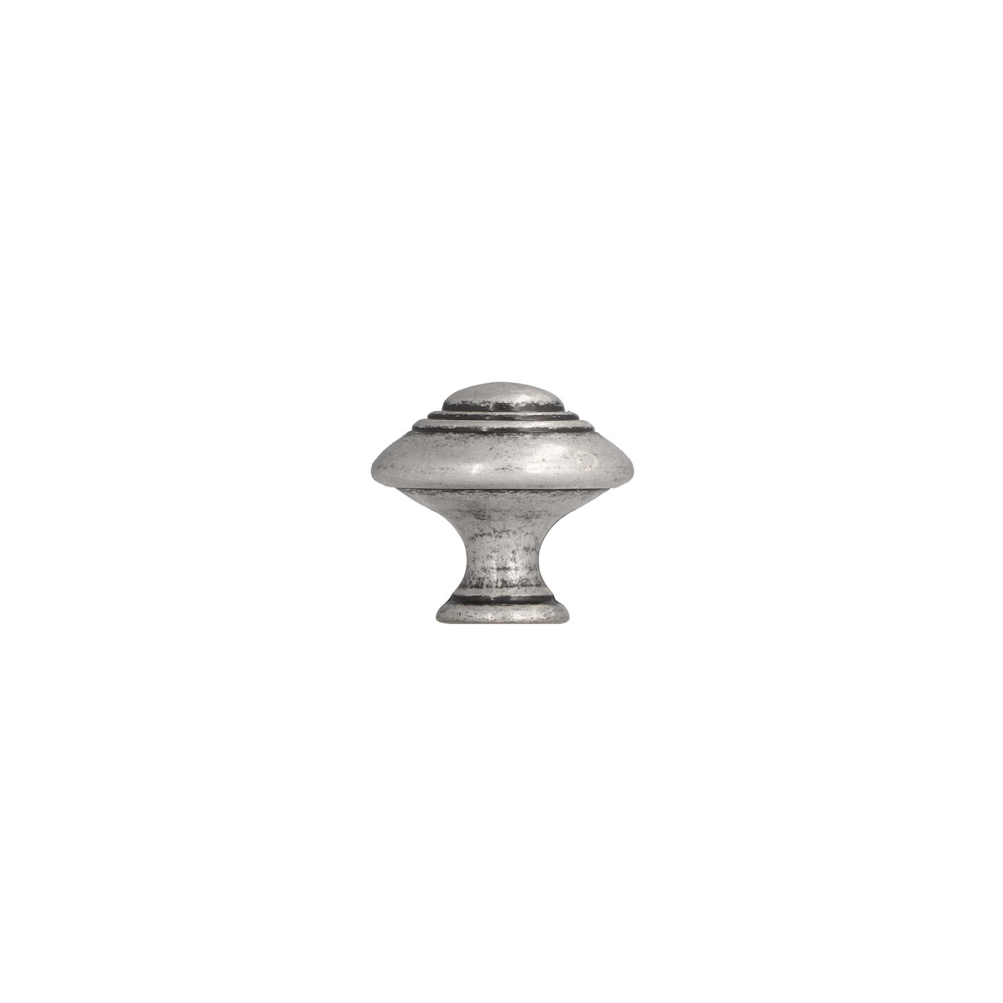 Pomolo per mobili - Argento vecchio brillante - Lega di Zinco - Stile Classico - 0x27x0mm - immagine 2